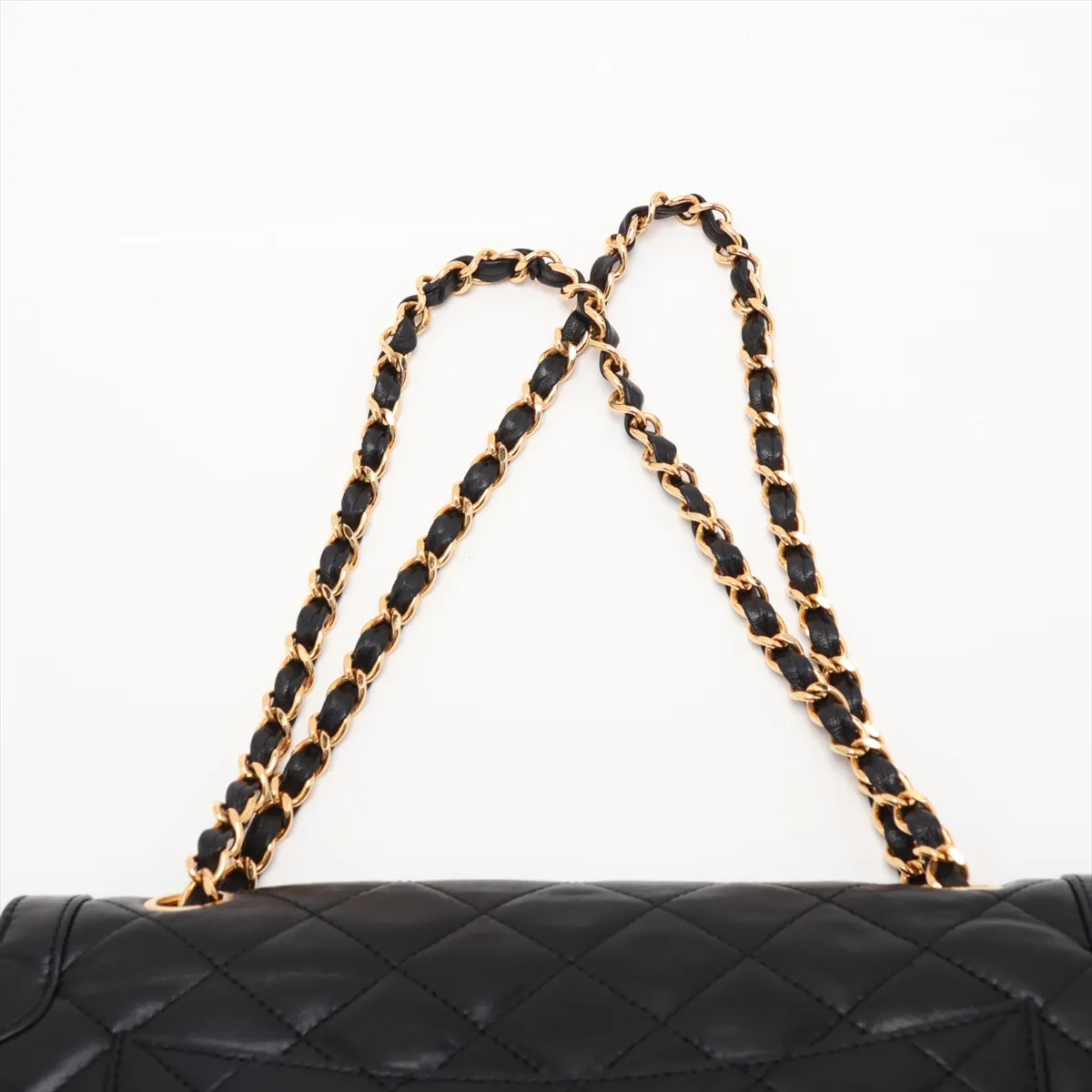 Matelassé Lambskin Double Flap Double Chain Bag, Paris Limited Edition, Black with Gold Hardware, 212931 (Serial Number 0) — view 6