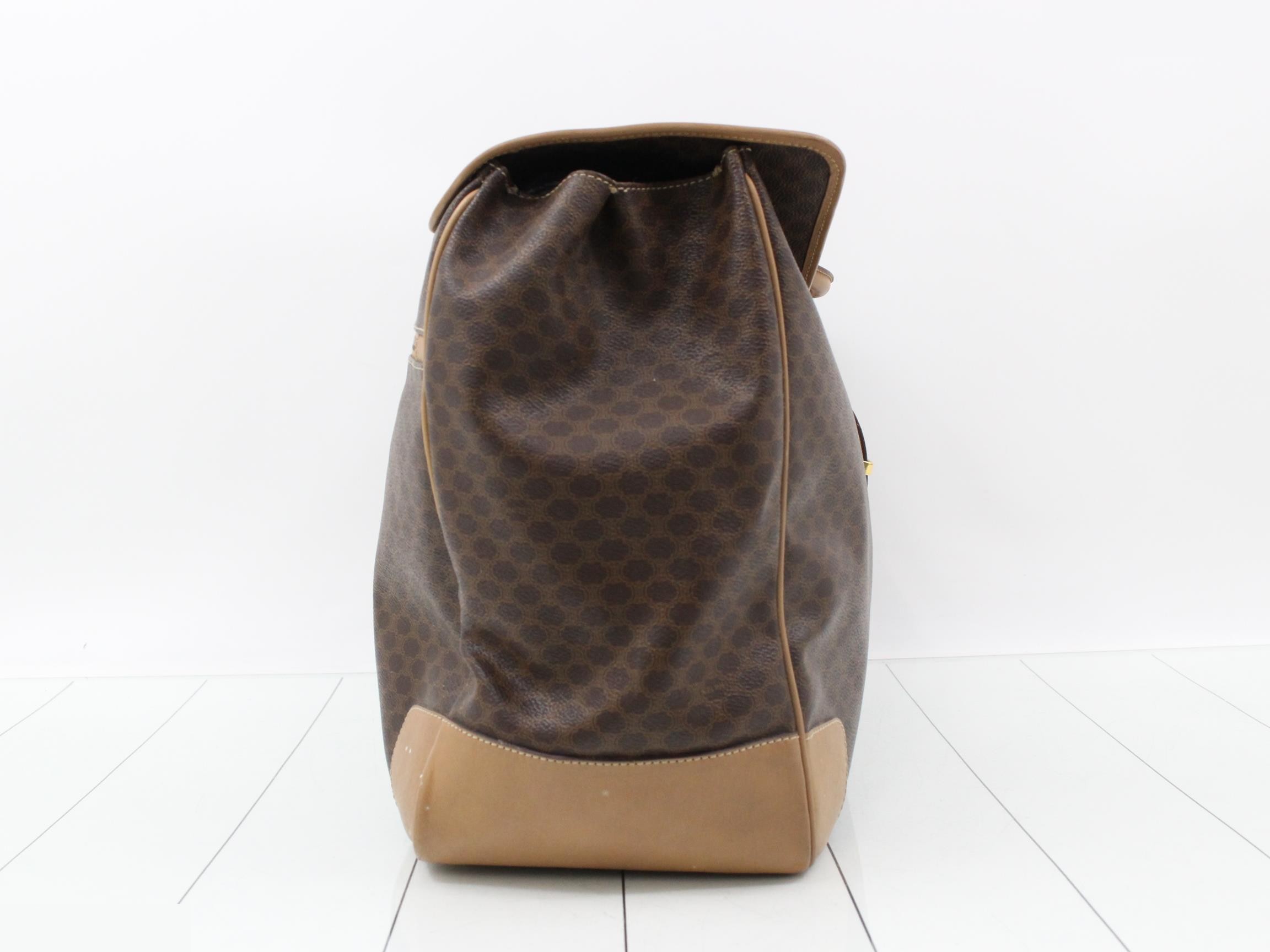 Macadam PVC/Leather Boston Bag, Brown — view 4