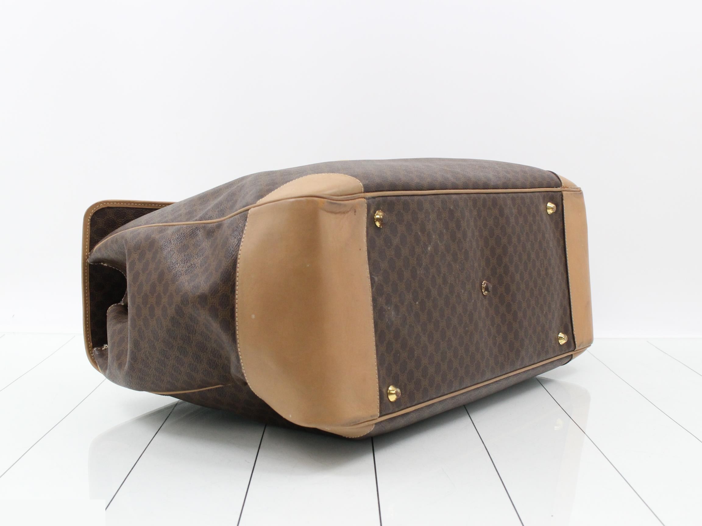 Macadam PVC/Leather Boston Bag, Brown — view 5