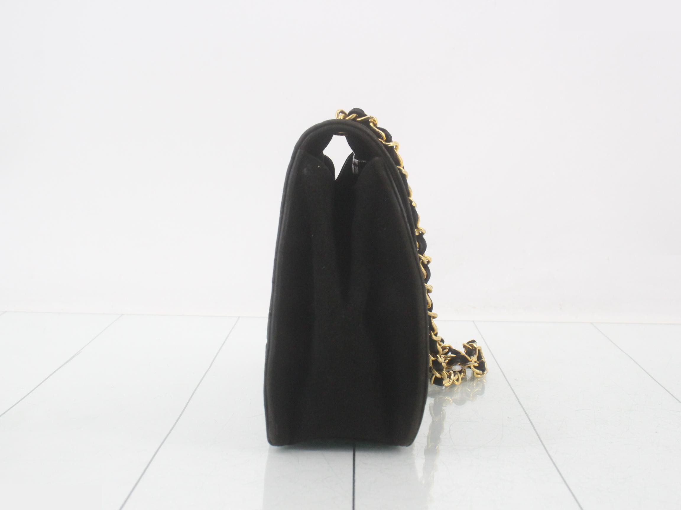 Suede chain shoulder bag, black — view 4