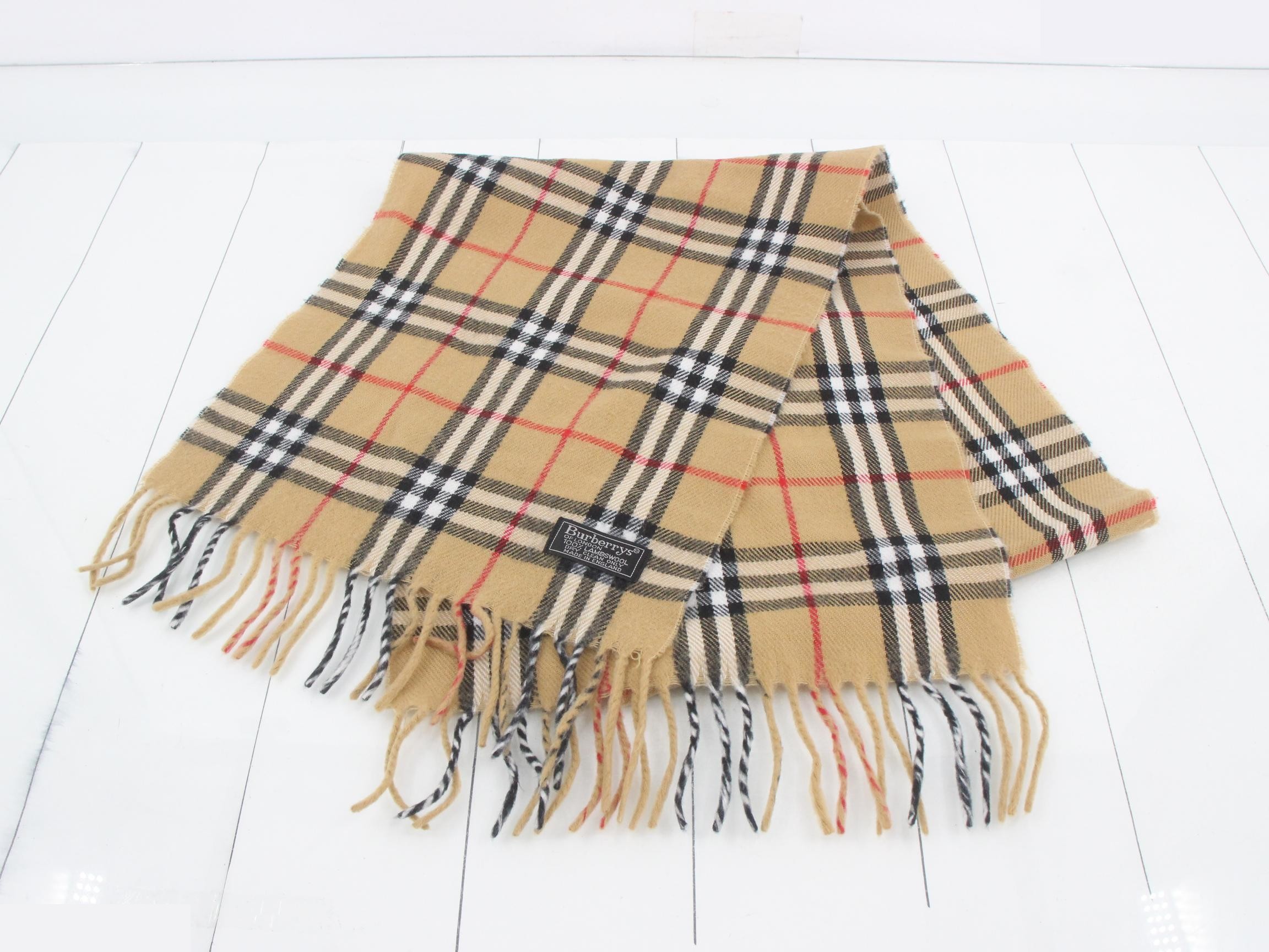 Nova Check Scarf, Beige — view 2