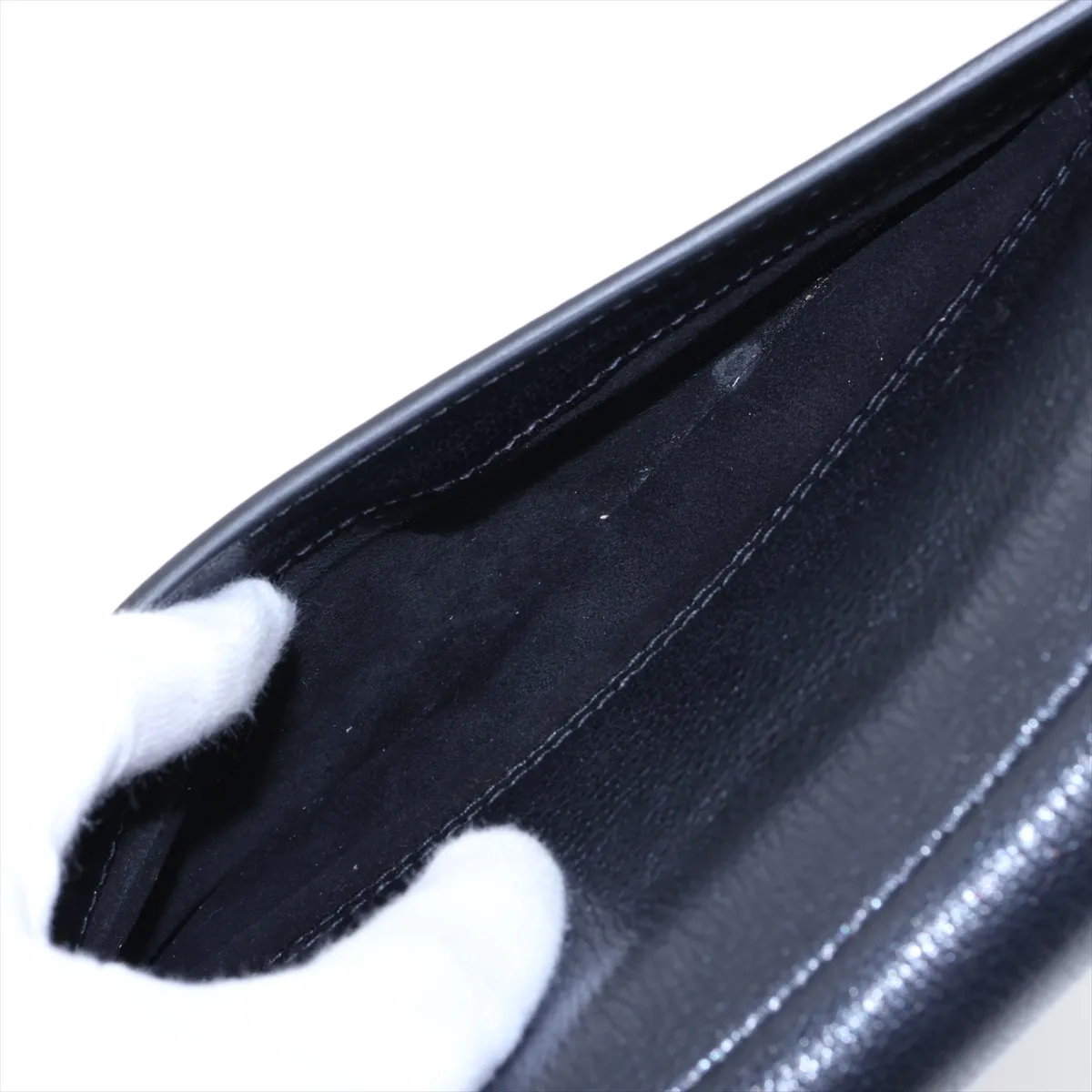 Saddle Bag Leather Shoulder Bag Black — view 9