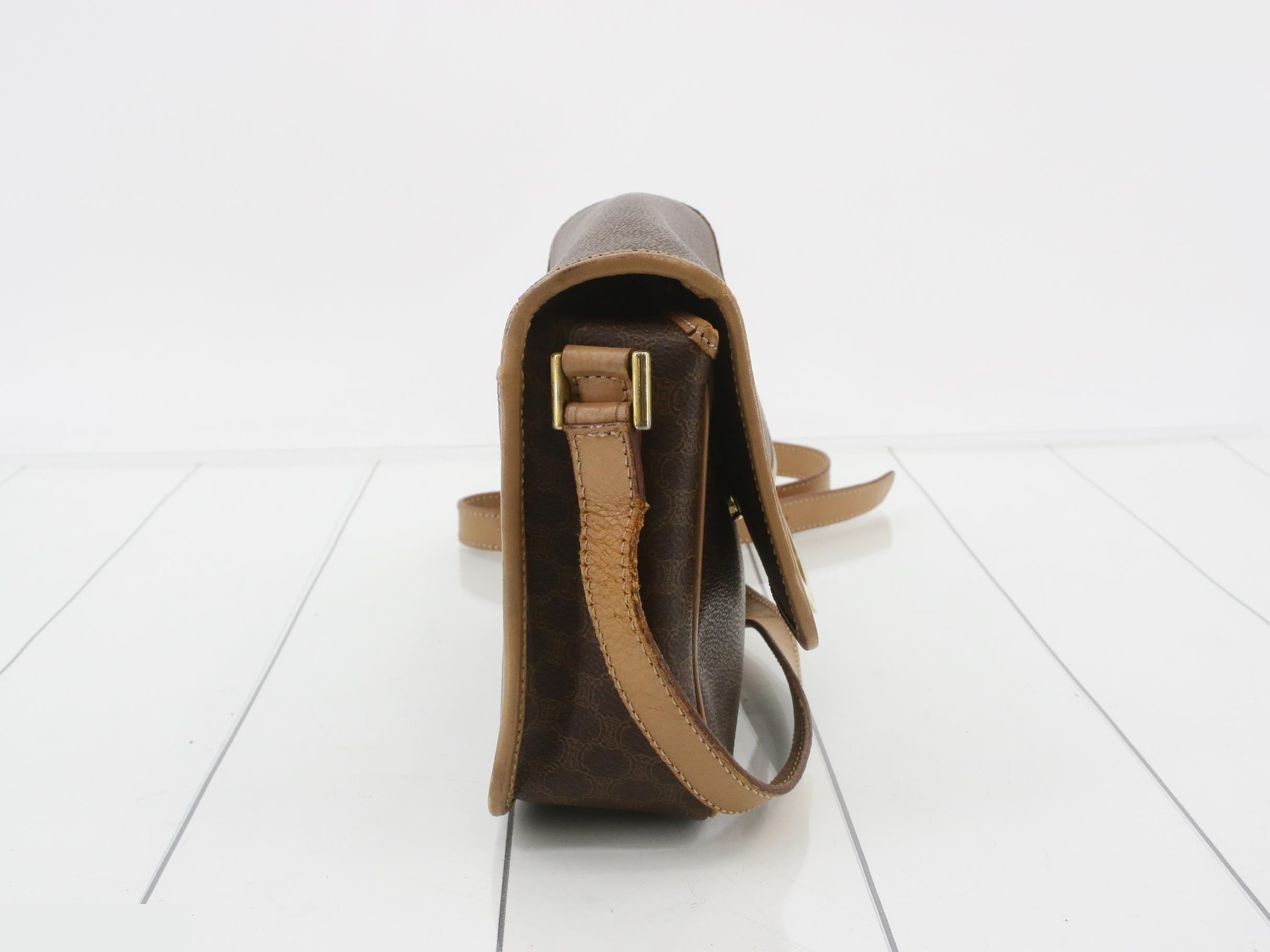 Macadam shoulder bag PVC x leather brown — view 4