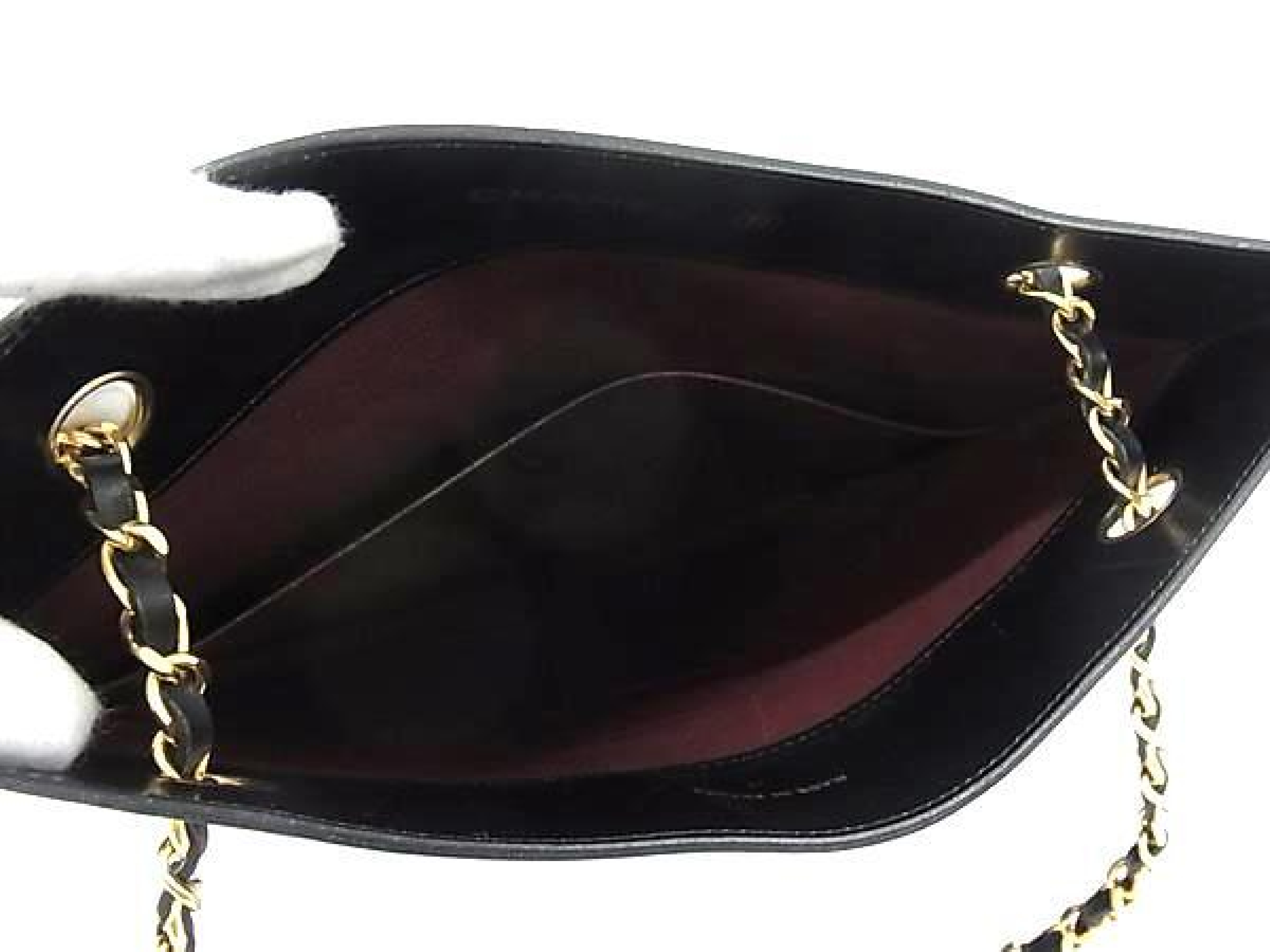 Vintage Coco Mark Leather Tote Bag for Women, Black, HB4579 Shoulder Bag — view 5