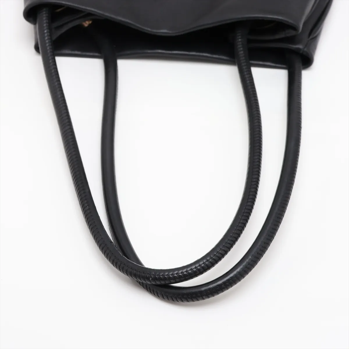 Camellia Lambskin Tote Bag, Black with Gold Hardware, Item No. 7896168 (Serial Number 7) — view 5