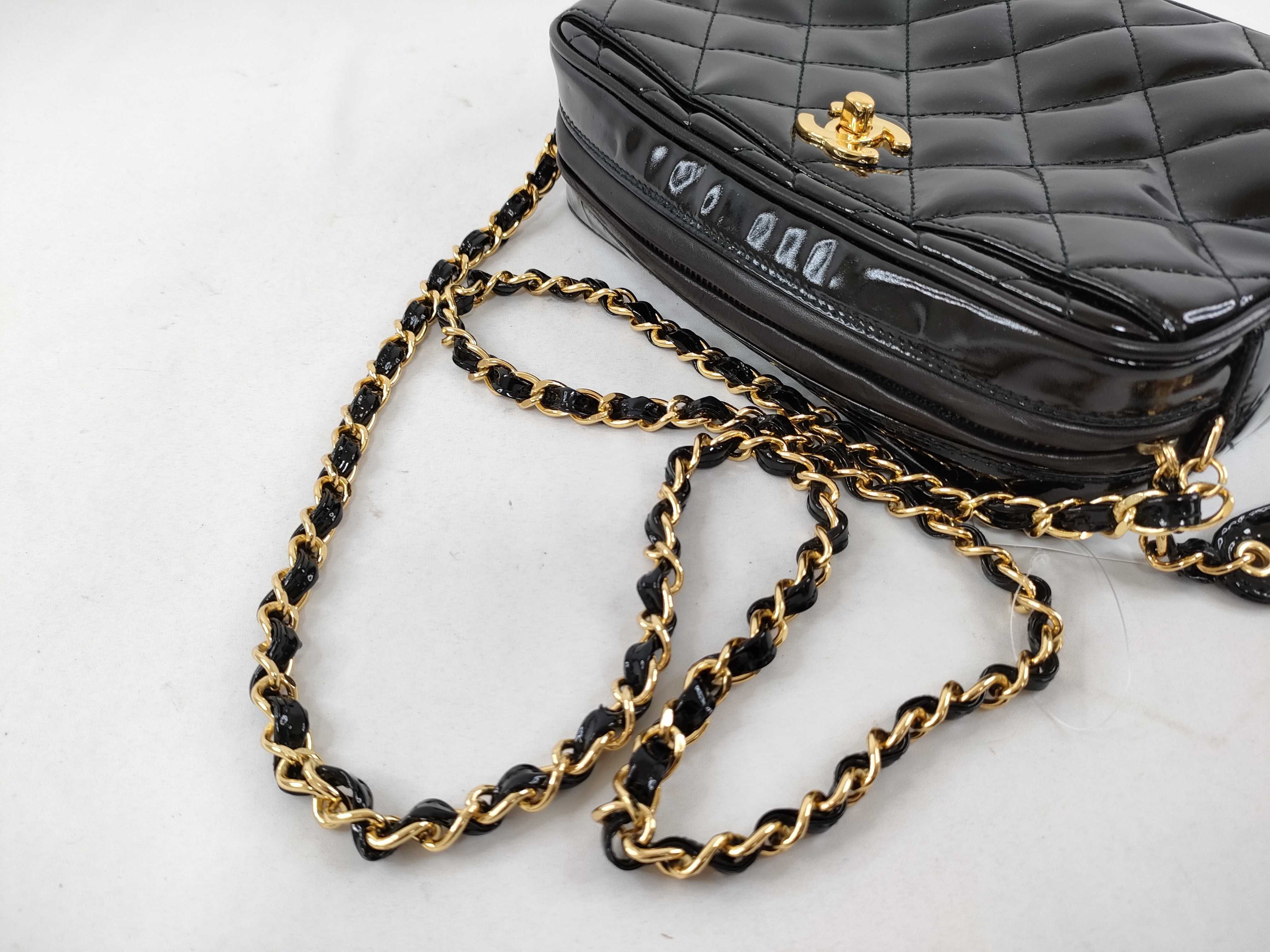 Matelassé Patent Leather Chain Shoulder Bag (Series 3) — view 5