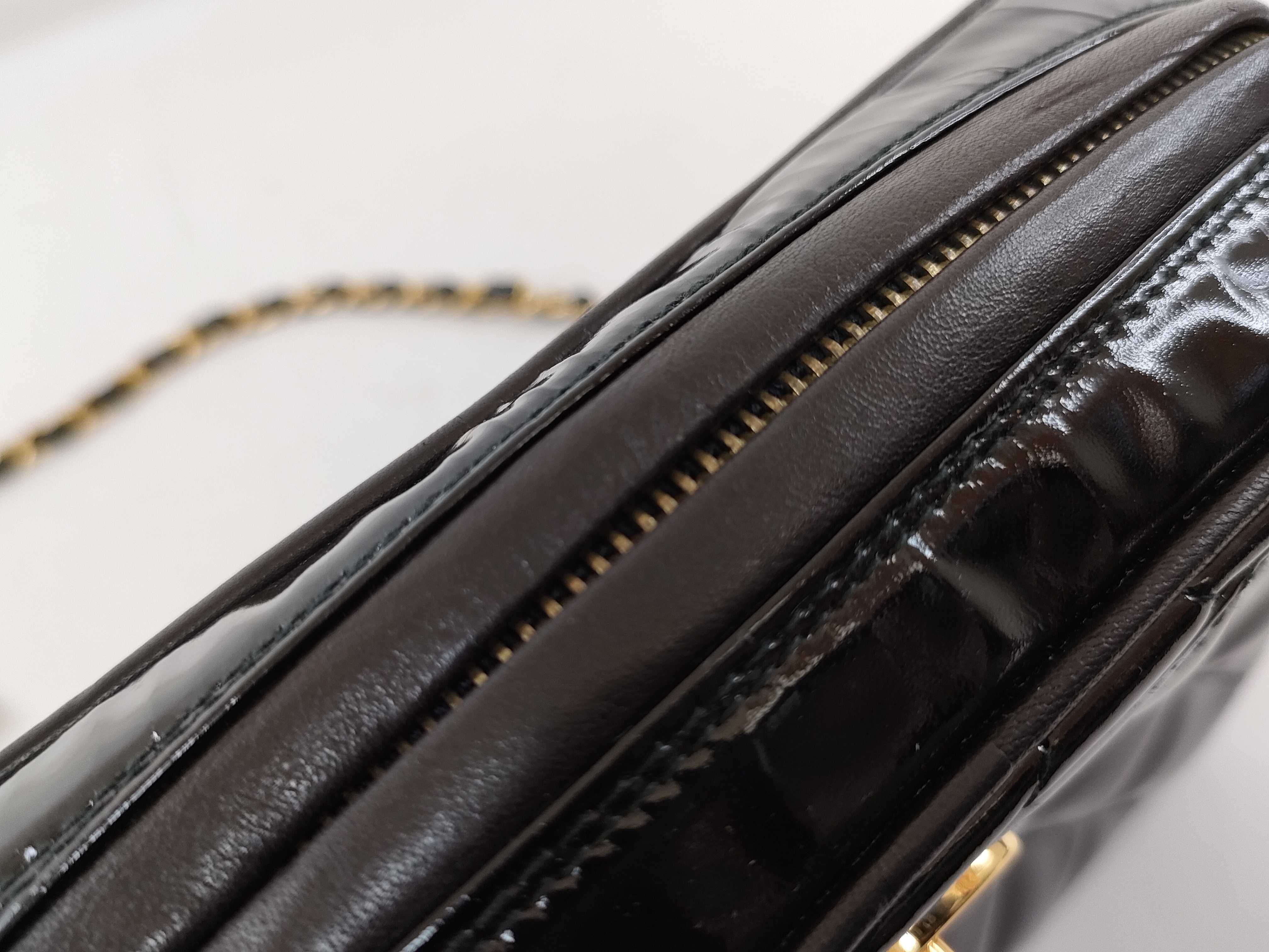 Matelassé Patent Leather Chain Shoulder Bag (Series 3) — view 8