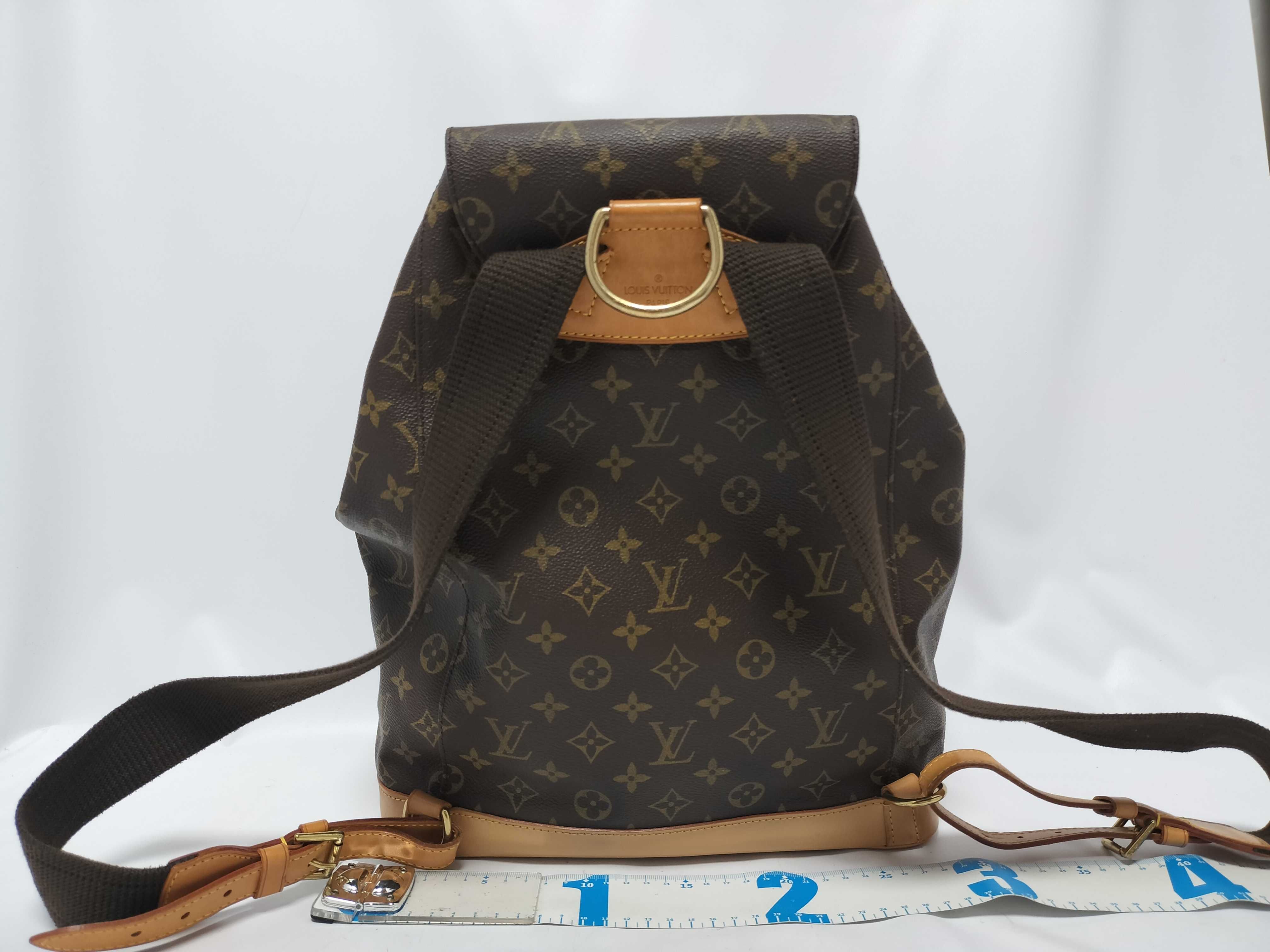 Monogram Louis Vuitton Bag, Vuitton Monogram Montsouris GM M51135 MI0916 Brown Backpack — view 2