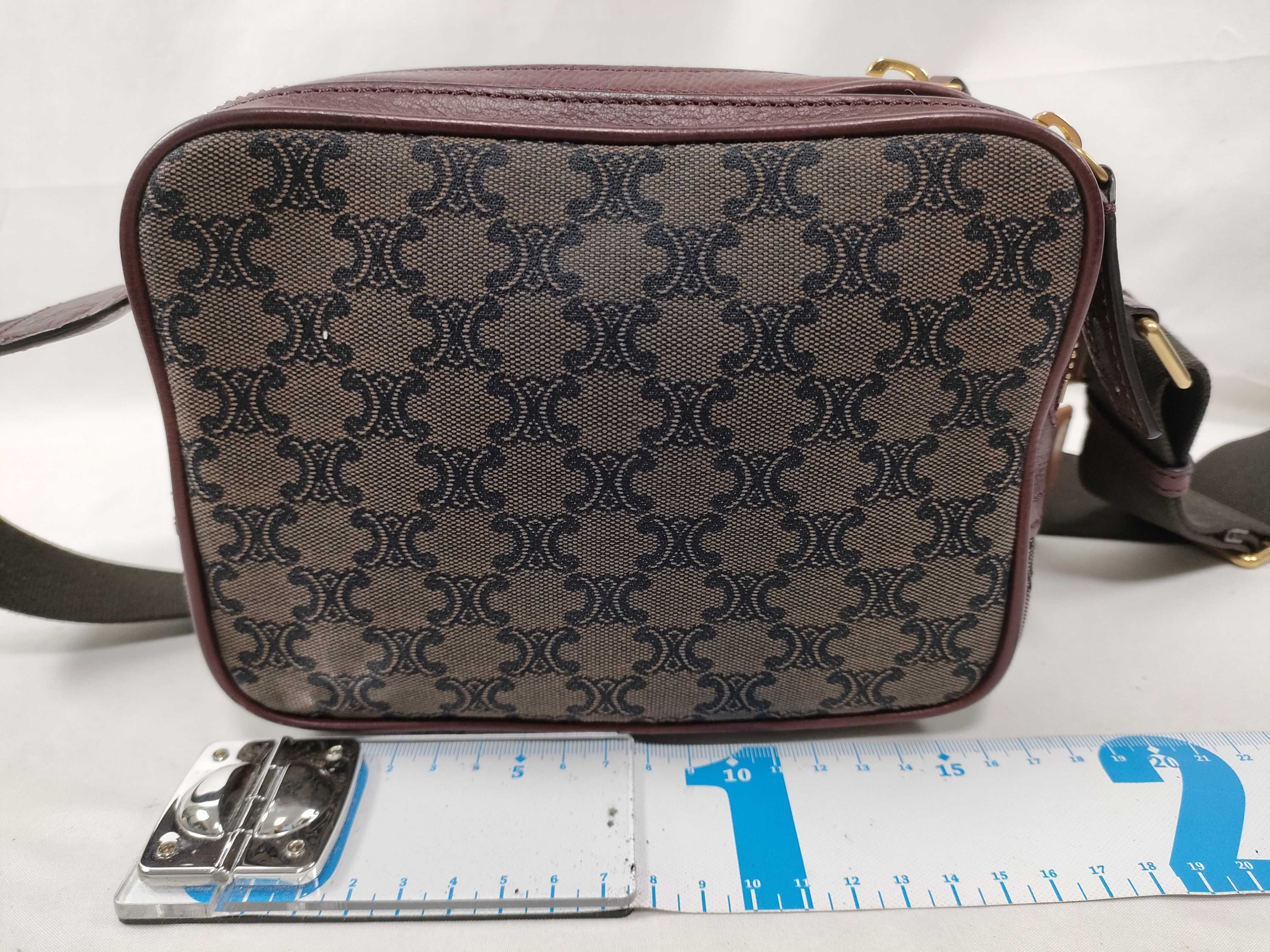 Triomphe Shoulder Bag, Burgundy Shoulder Bag — view 2