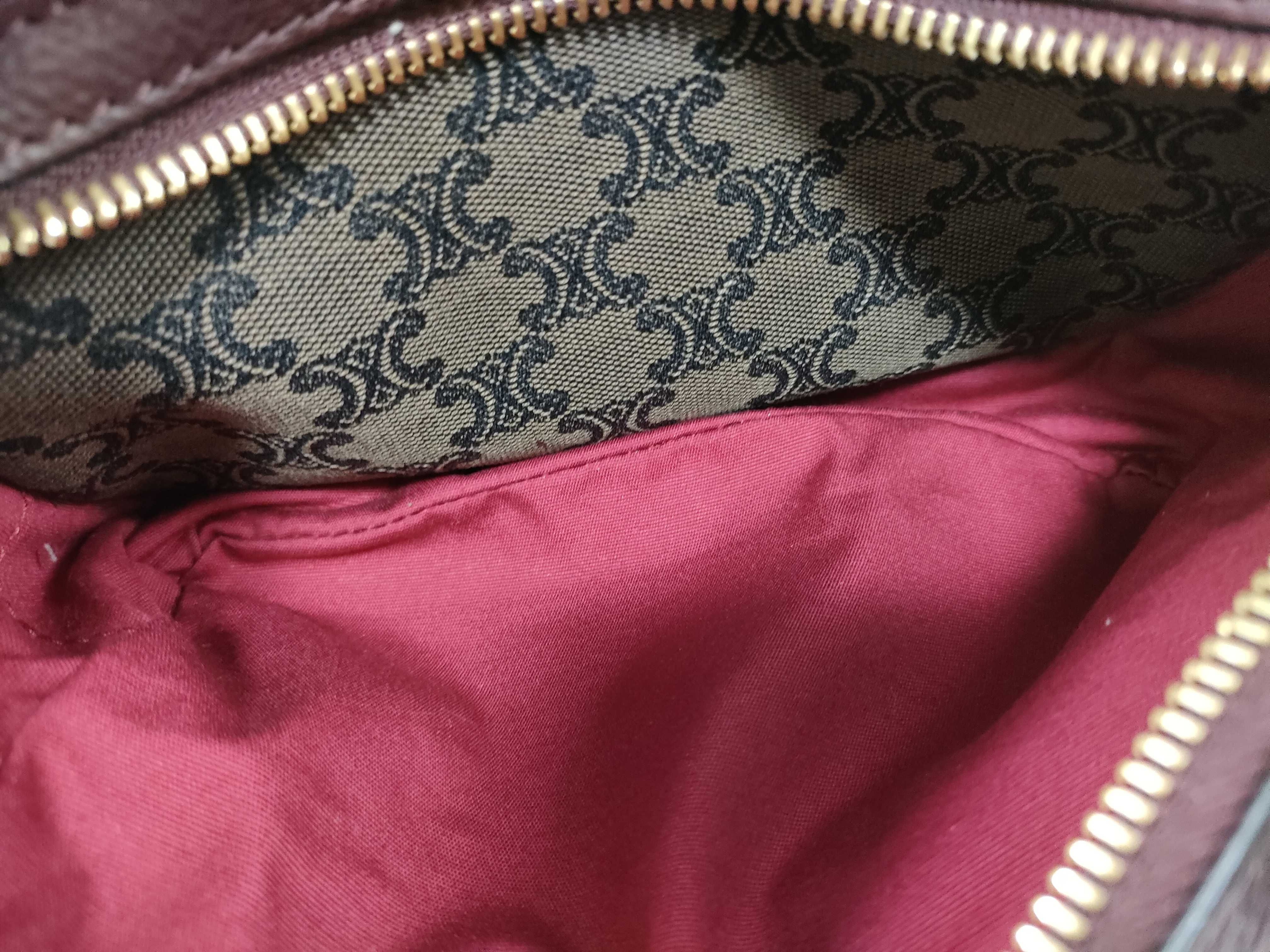 Triomphe Shoulder Bag, Burgundy Shoulder Bag — view 14