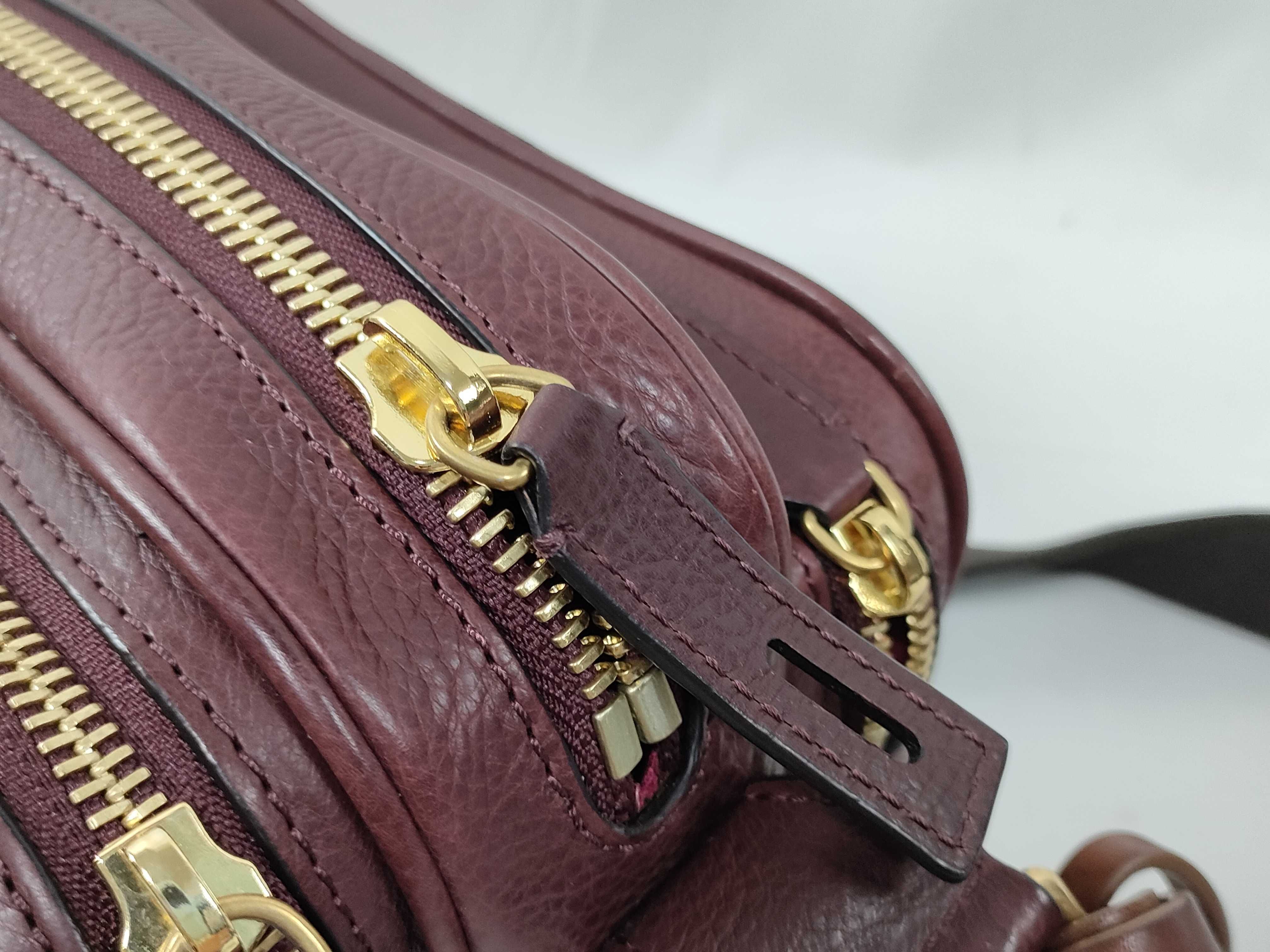 Triomphe Shoulder Bag, Burgundy Shoulder Bag — view 4