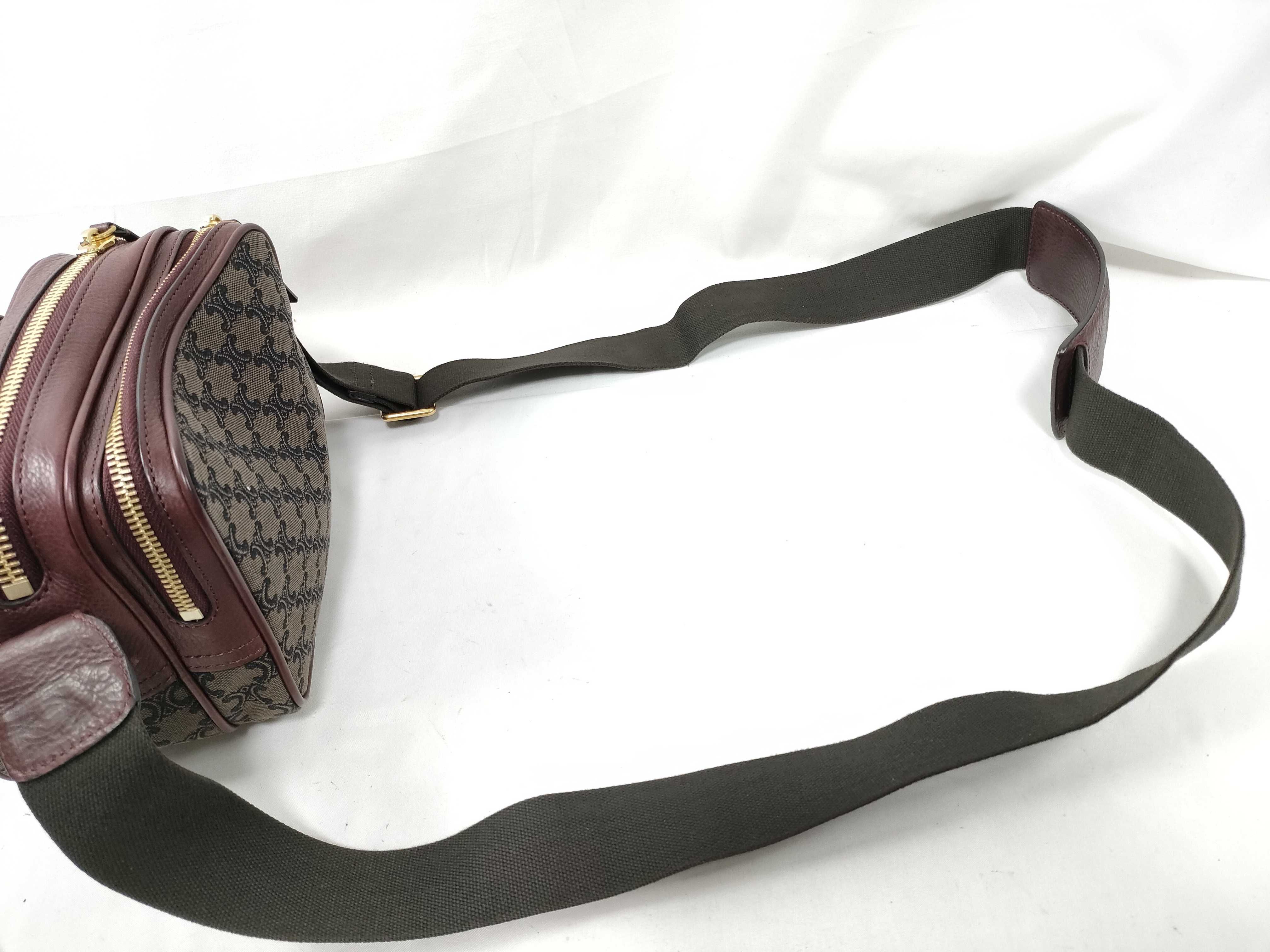 Triomphe Shoulder Bag, Burgundy Shoulder Bag — view 6