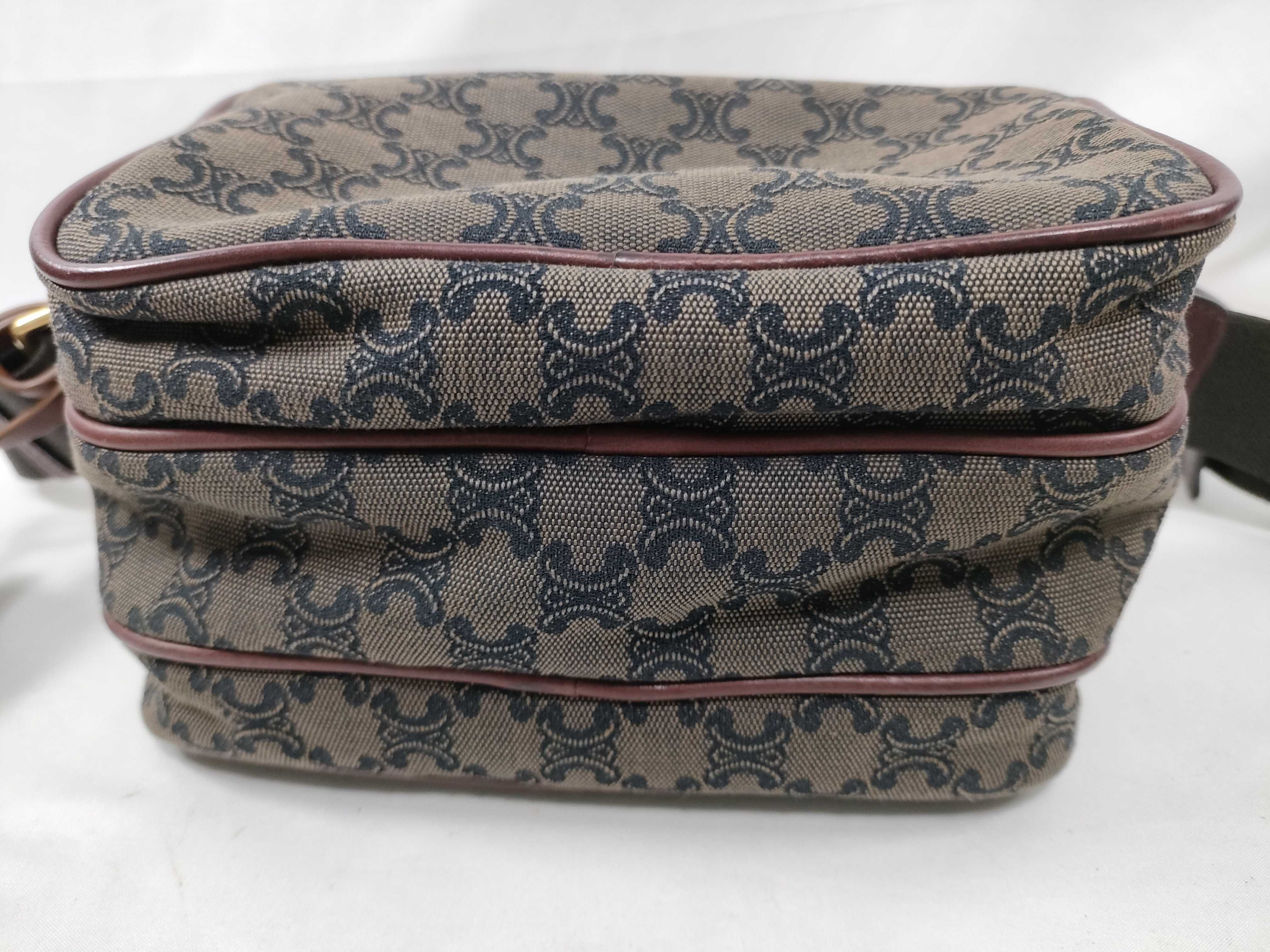 Triomphe Shoulder Bag, Burgundy Shoulder Bag — view 8