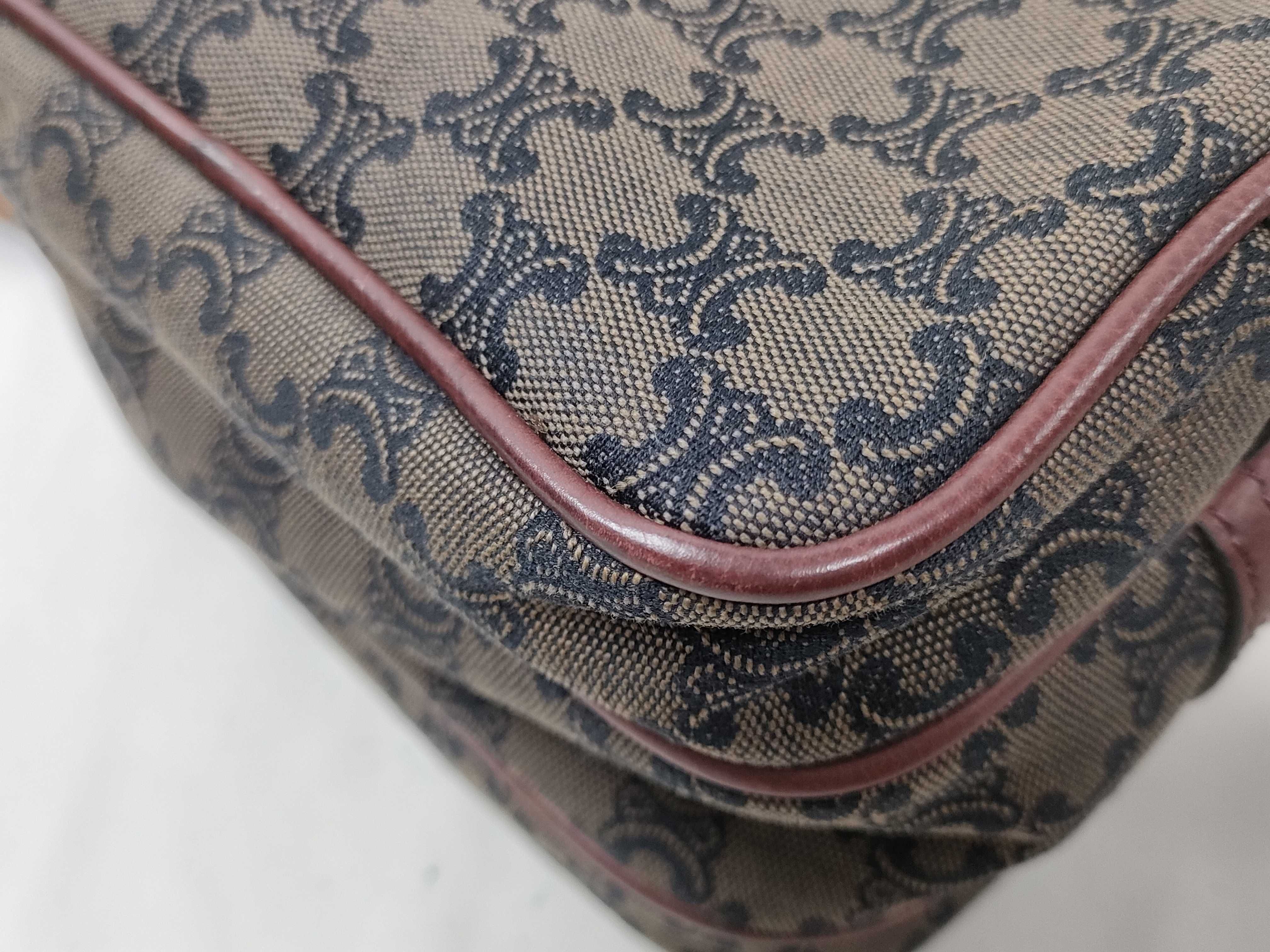 Triomphe Shoulder Bag, Burgundy Shoulder Bag — view 10
