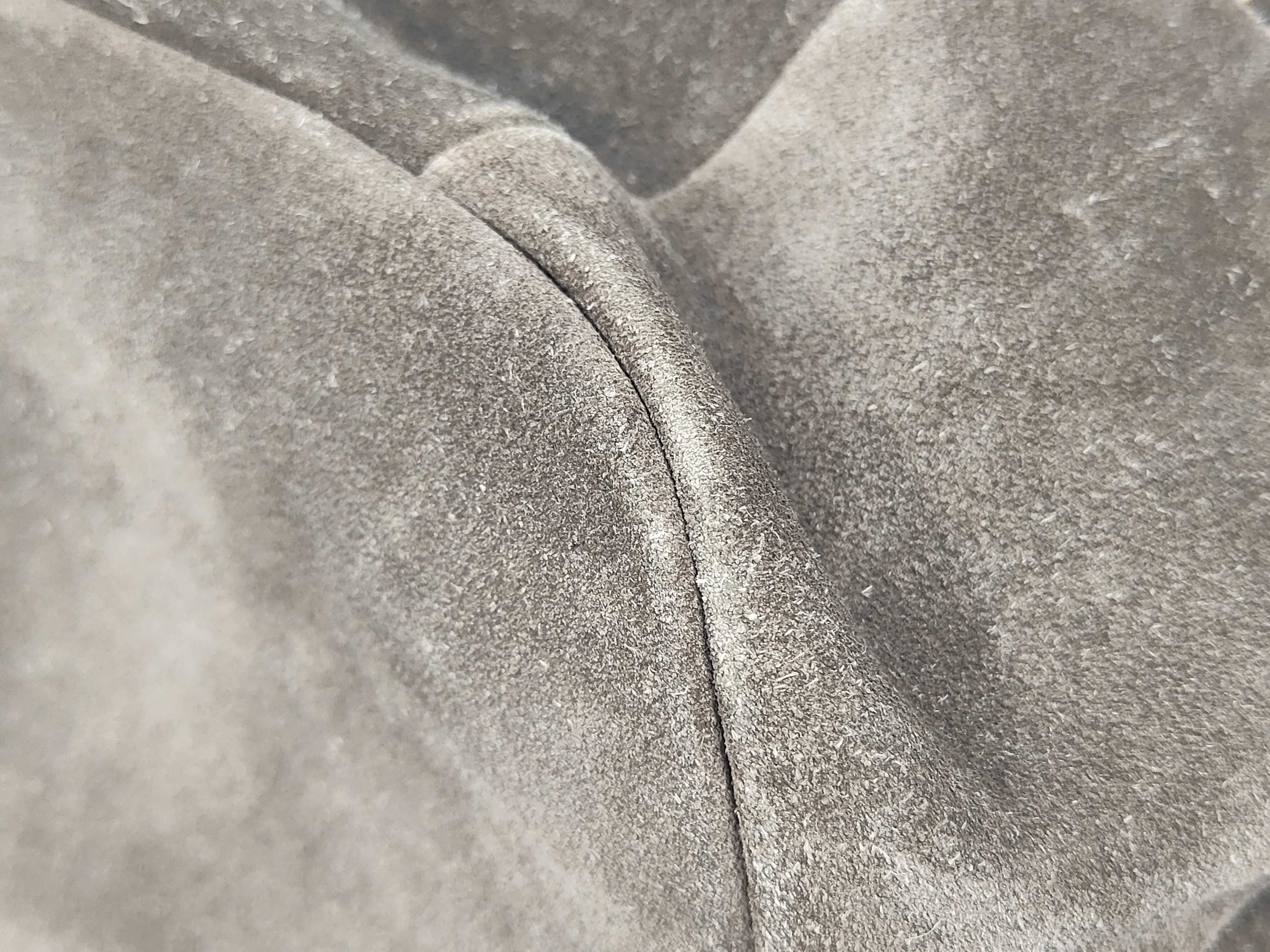 Suede 2-Way Handbag, Khaki, with Strap and Dust Bag. — view 4