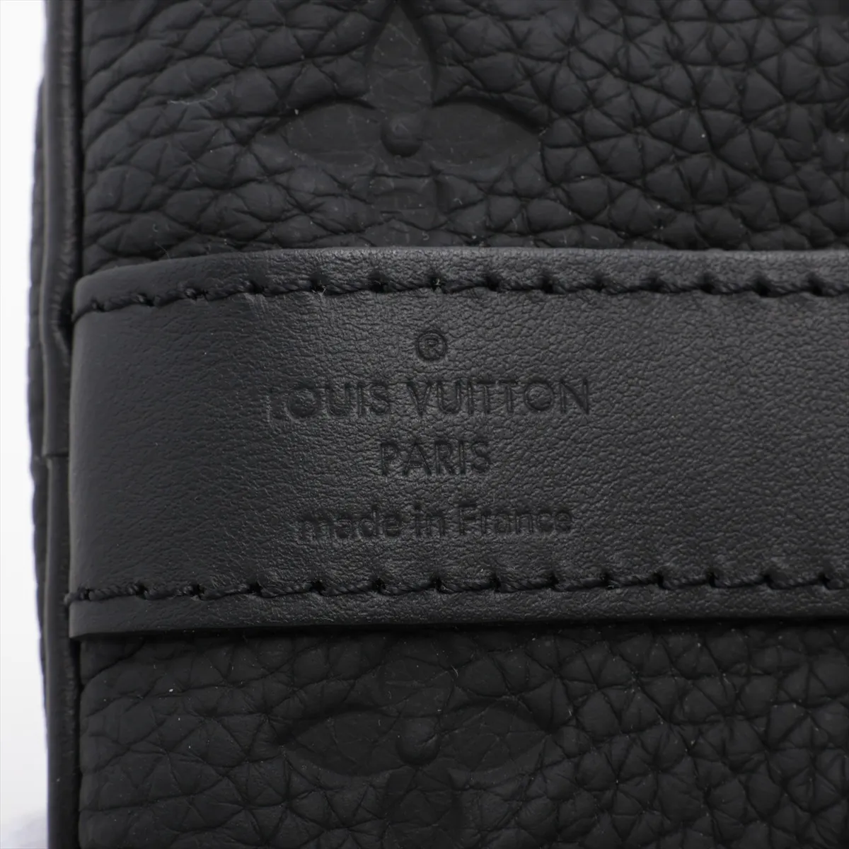 Taurillon Monogram Keepall Bandouliere 35 M22765 Black with RFID reaction Name included — view 11