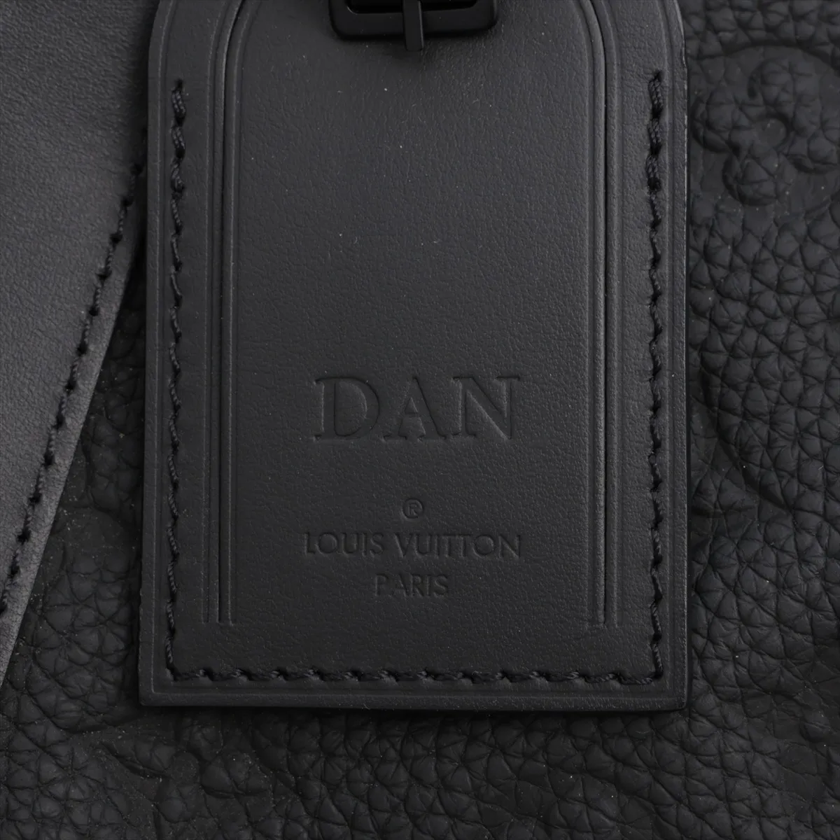 Taurillon Monogram Keepall Bandouliere 35 M22765 Black with RFID reaction Name included — view 13
