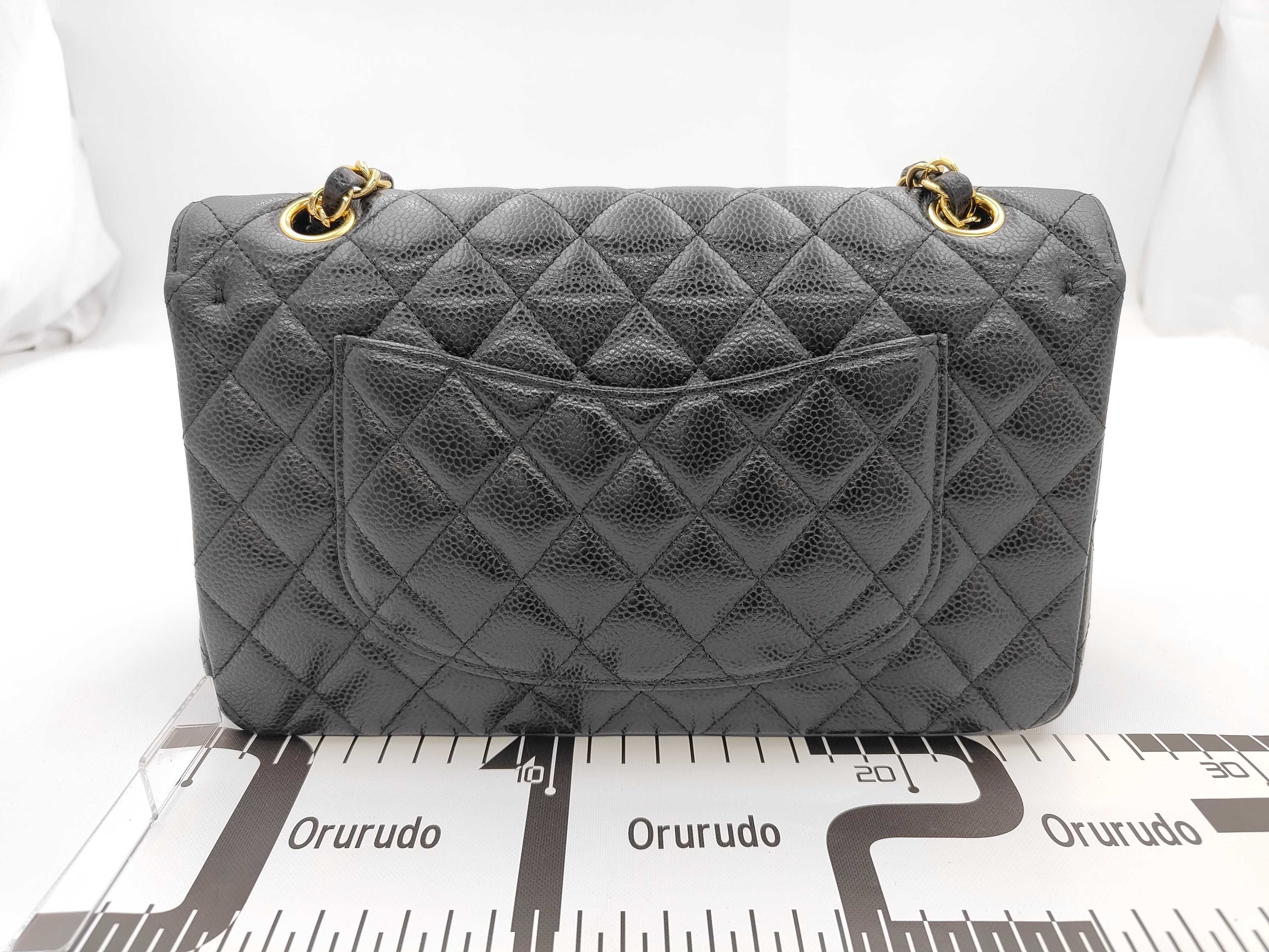 Double Flap Caviar Skin Shoulder Bag — view 2