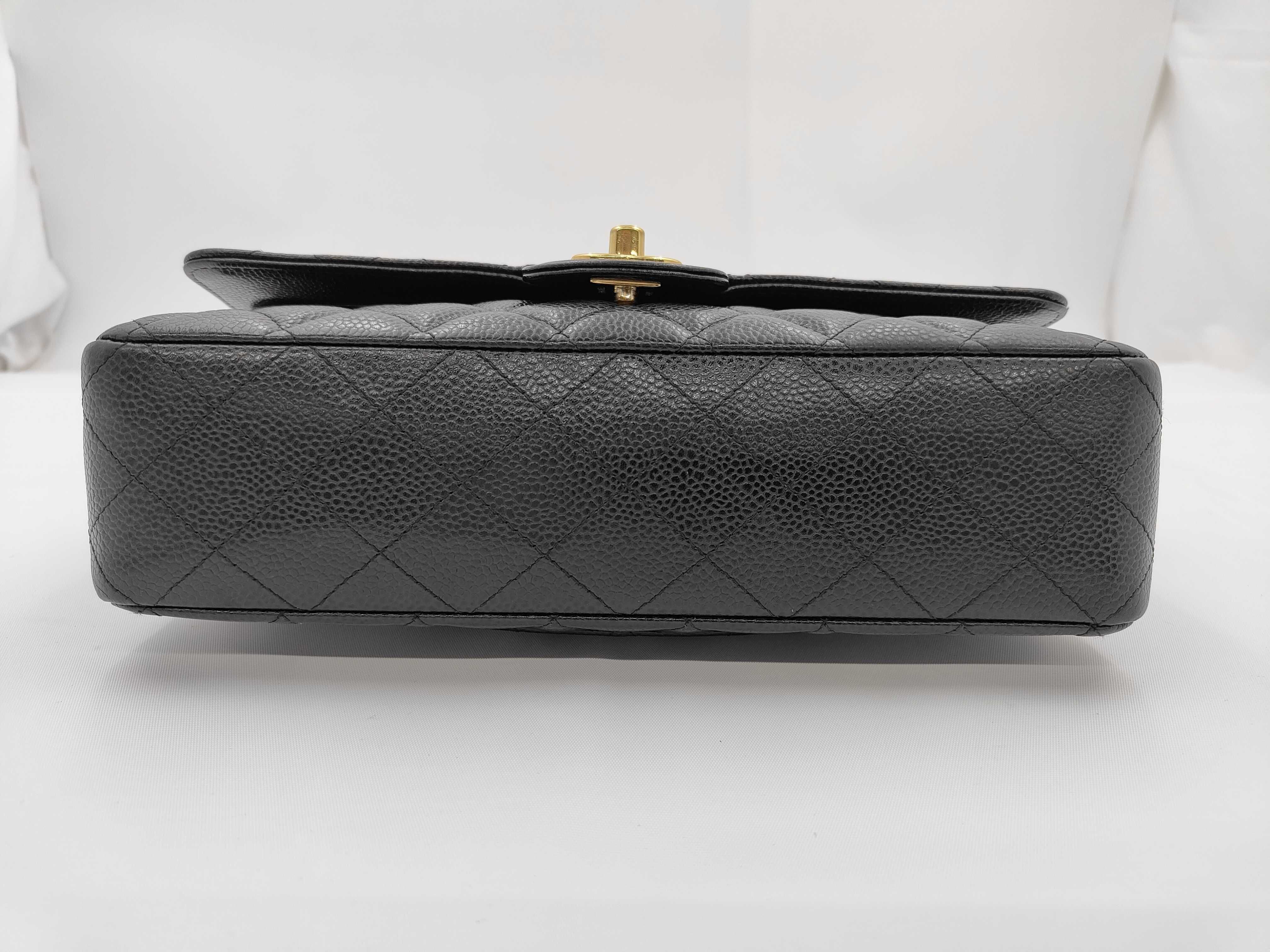 Double Flap Caviar Skin Shoulder Bag — view 5
