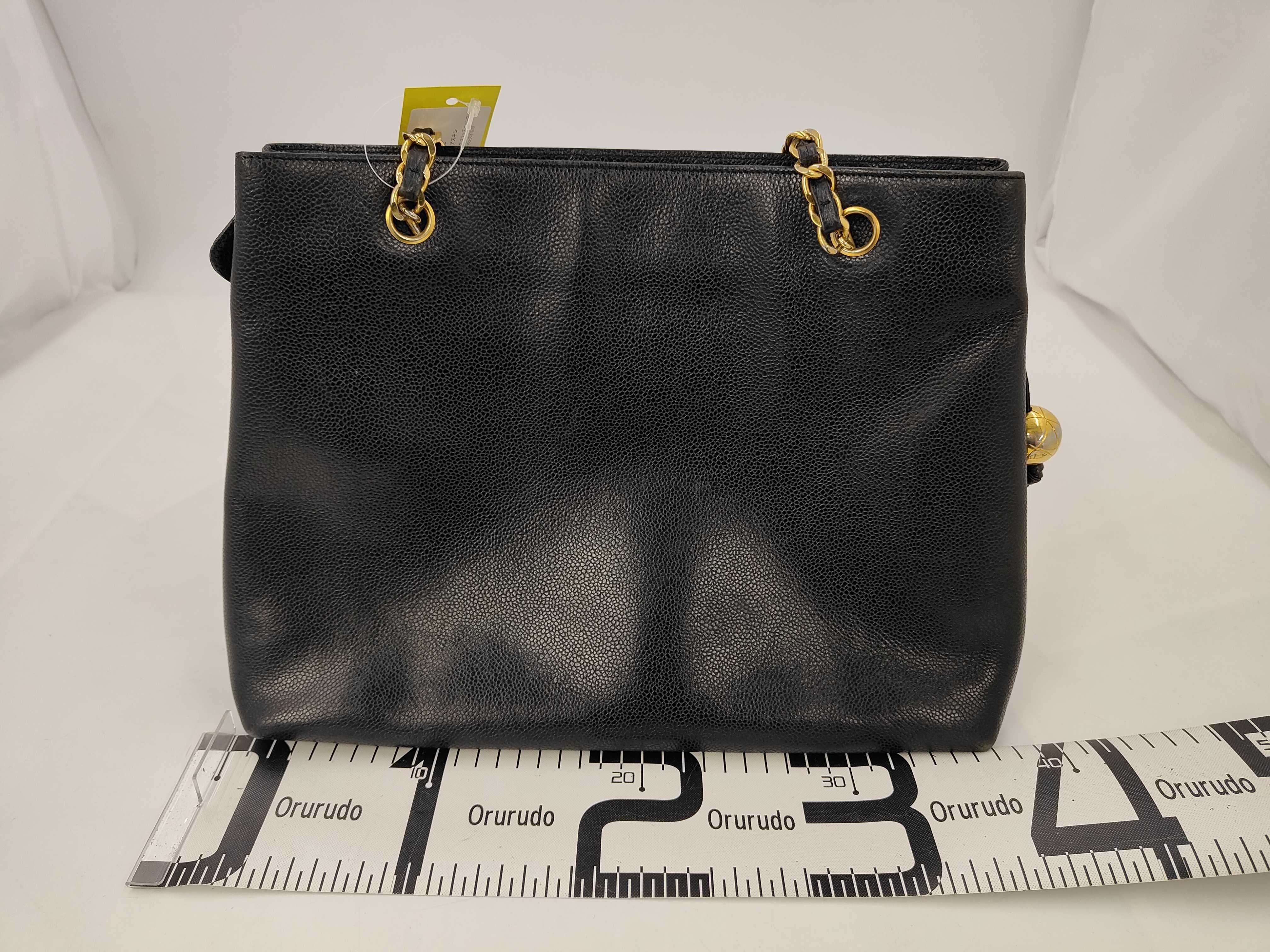 Caviar Skin Coco Mark Flap Turnlock Tote Bag Shoulder Bag — view 2