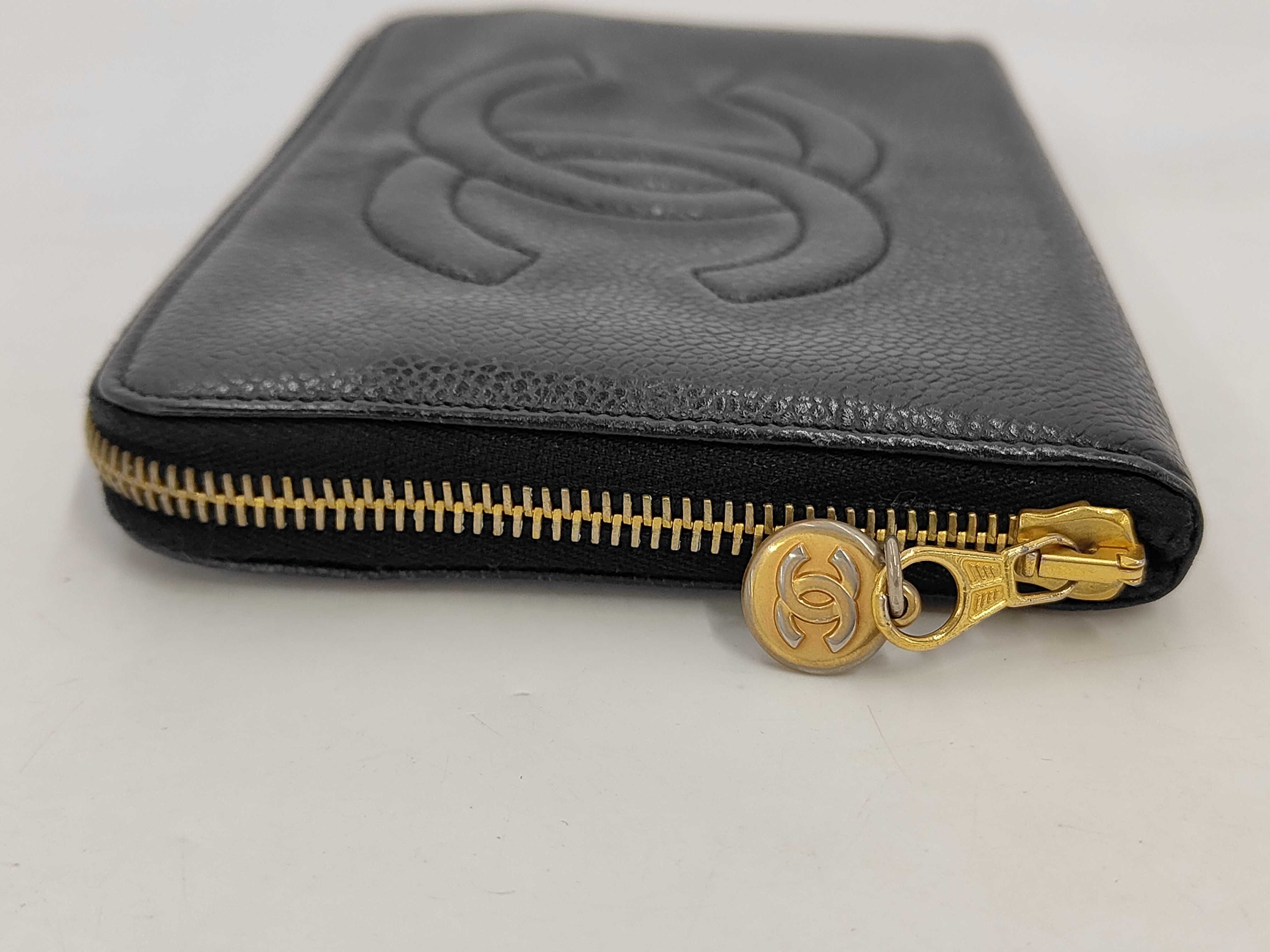 Caviar Skin Round Zip Long Wallet — view 6