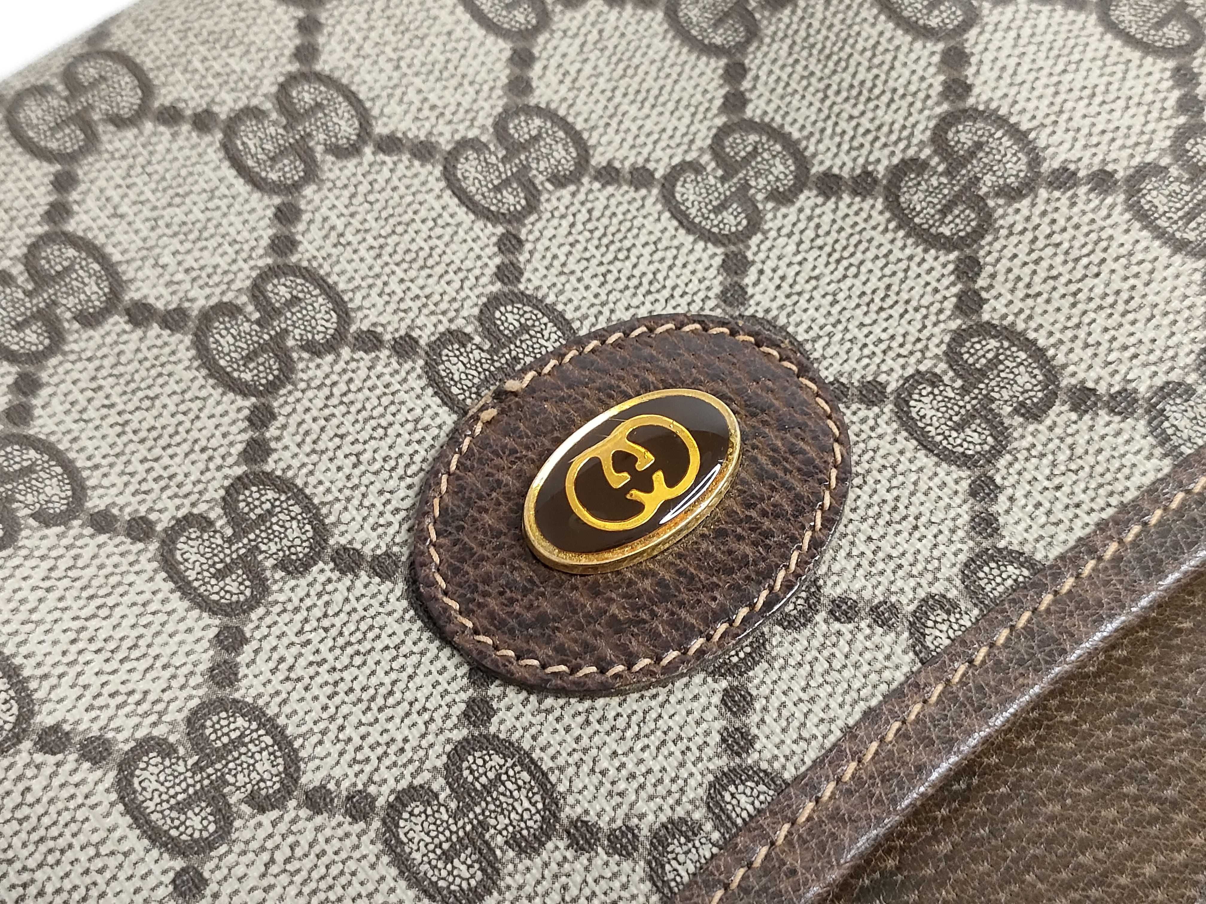 GG Supreme Shoulder Bag, PVC Leather, Brown — view 15