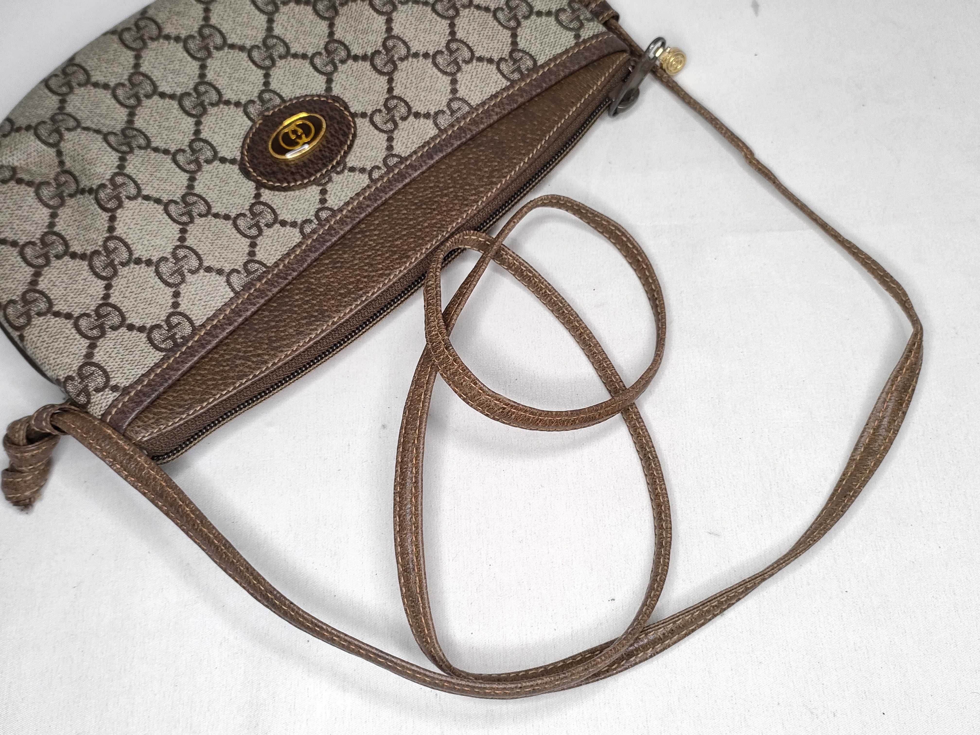 GG Supreme Shoulder Bag, PVC Leather, Brown — view 3