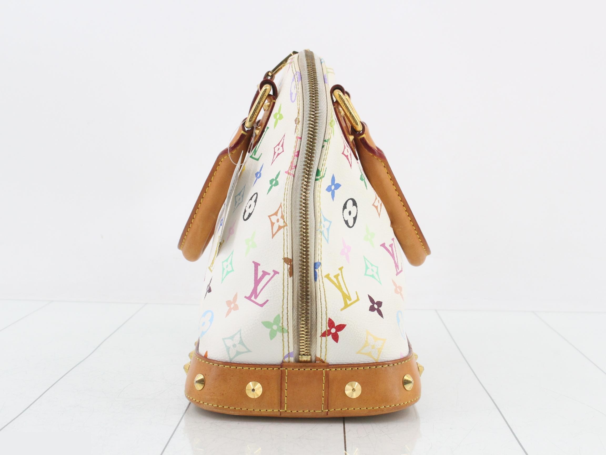 Monogram Multicolor Alma PM Blanc Handbag — view 3