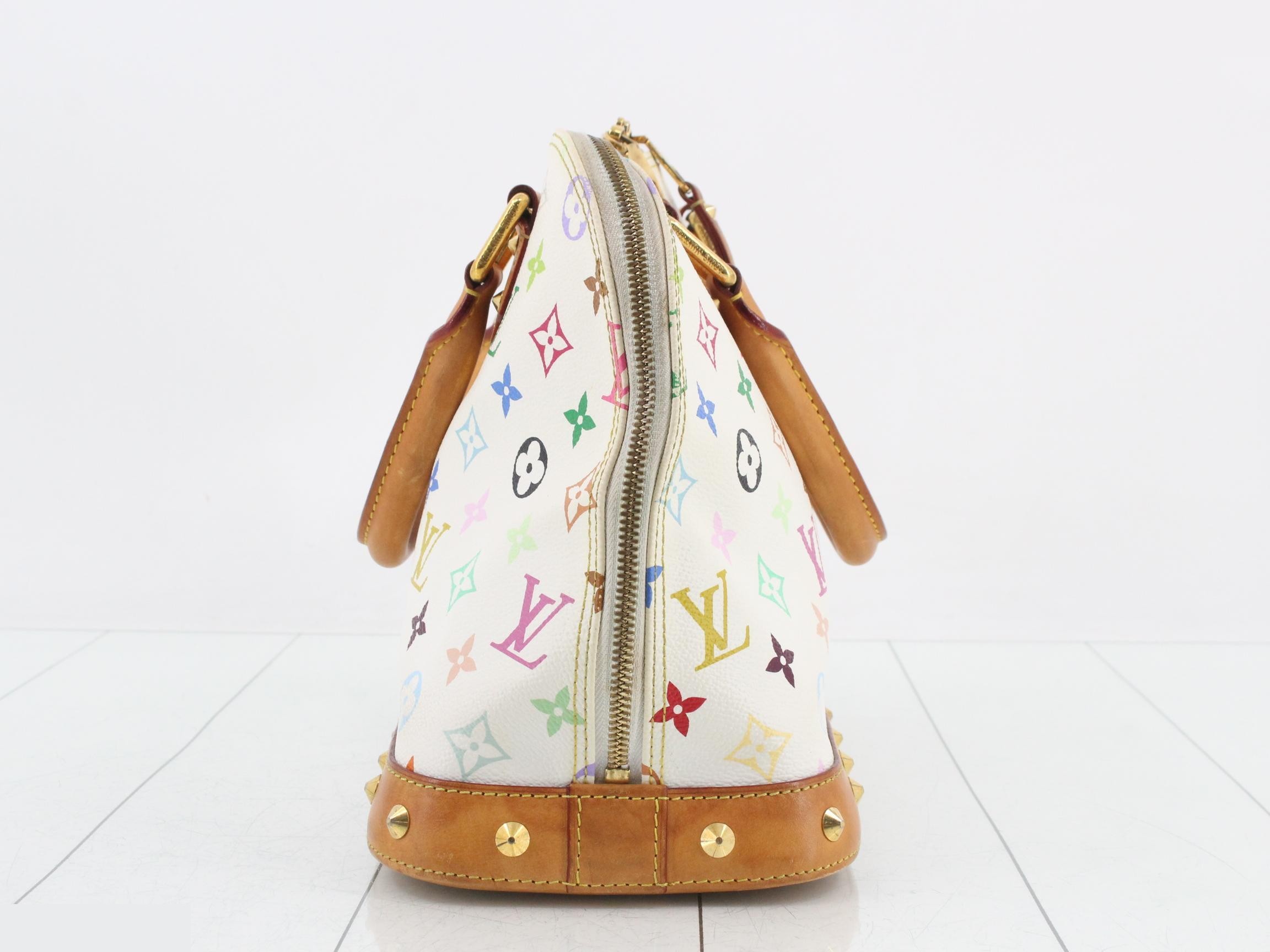 Monogram Multicolor Alma PM Blanc Handbag — view 4