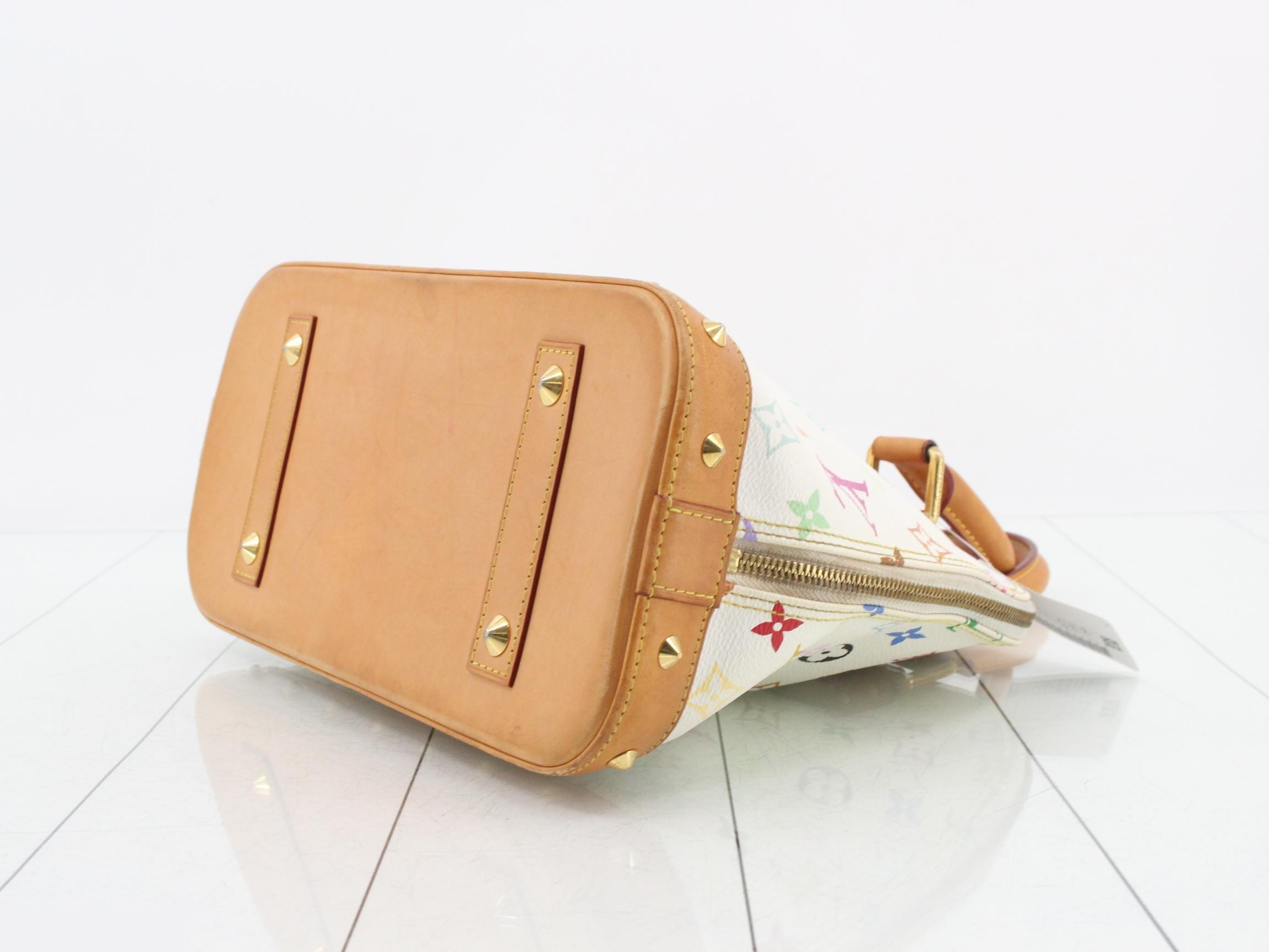 Monogram Multicolor Alma PM Blanc Handbag — view 6