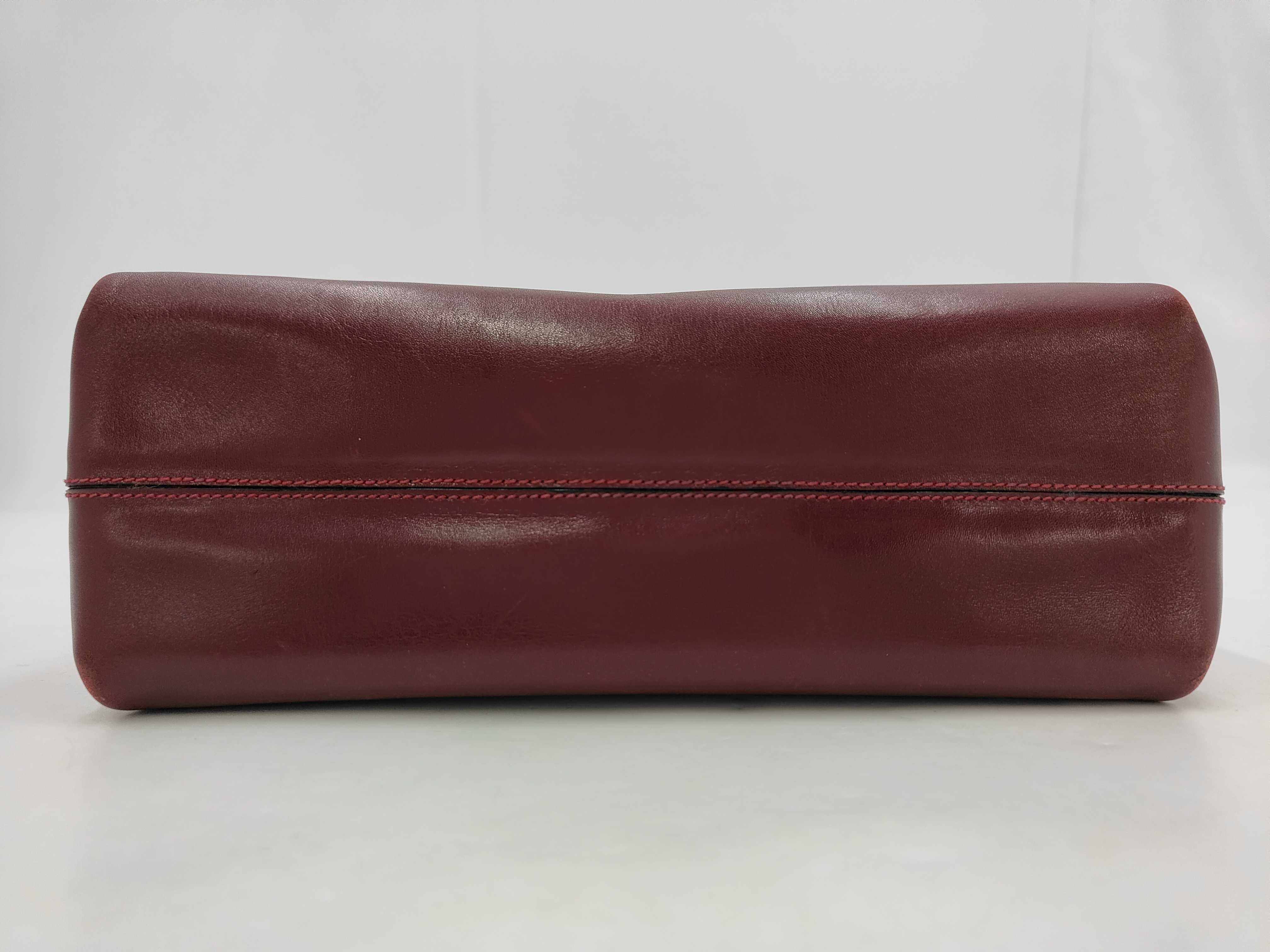 Leather Shoulder Bag Bordeaux — view 3