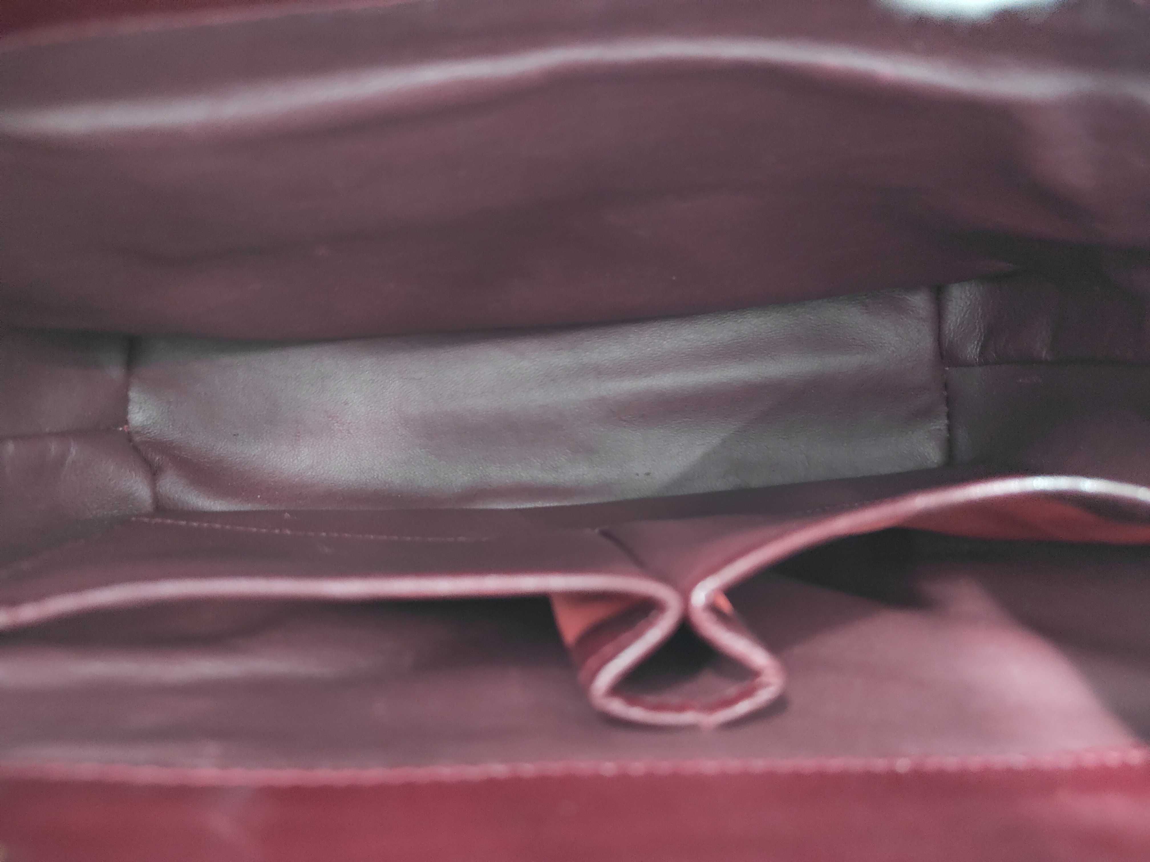 Leather Shoulder Bag Bordeaux — view 9