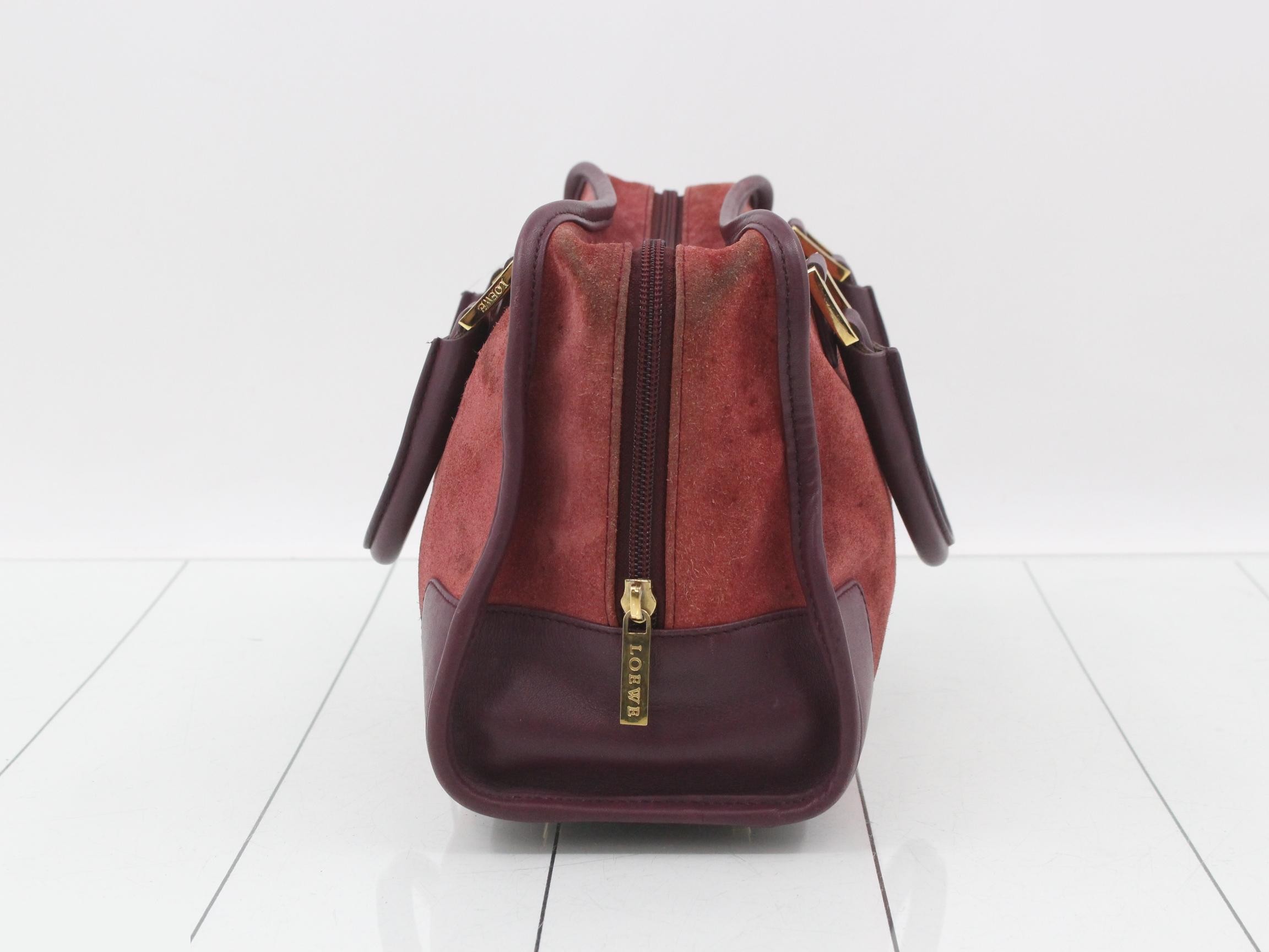 Amazona Suede Anagram Boston Bag — view 4