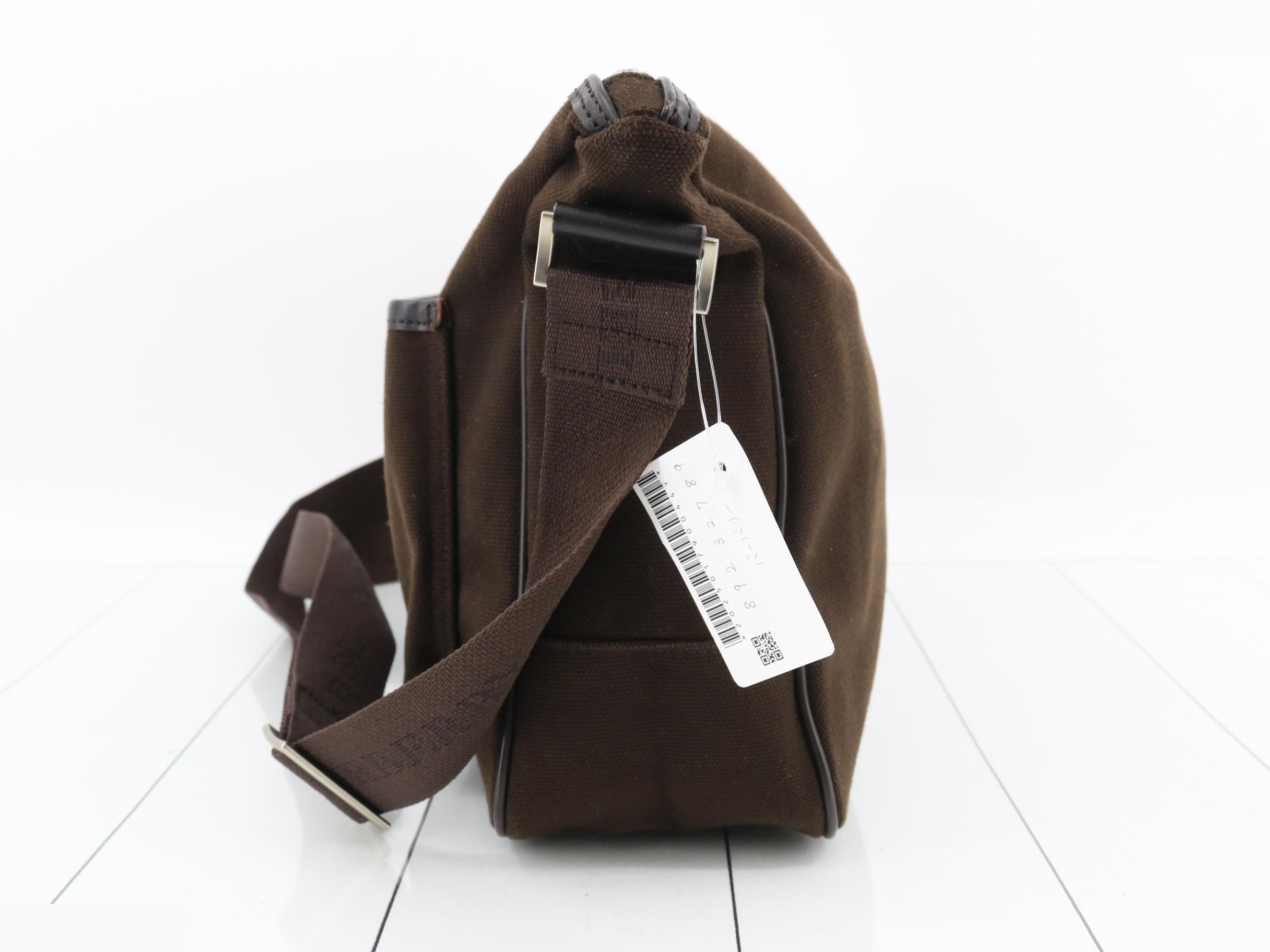 Shoulder Bag, Canvas, Brown — view 3