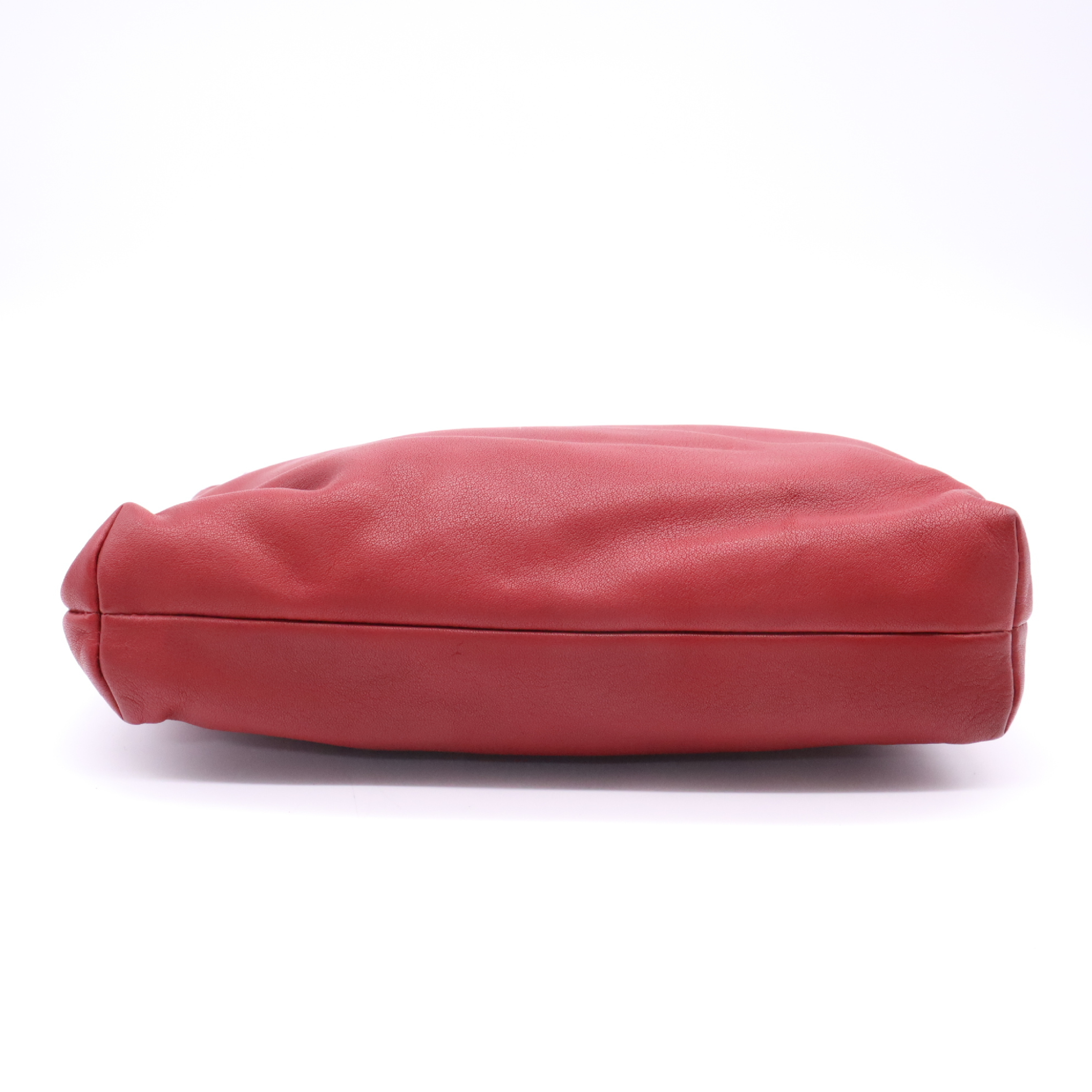 Leather Anagram Shoulder Bag, Red — view 5