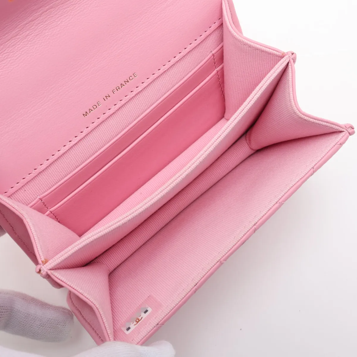 Matelassé Lambskin 2-Way Handbag, Top Handle, Pink, Gold Hardware, E3UUKAEL, Random Serial Number — view 8
