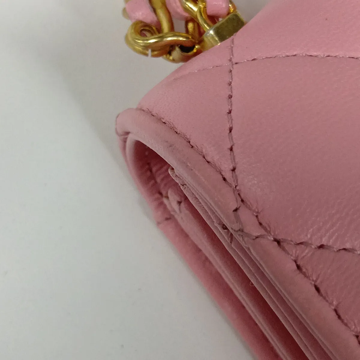 Matelassé Lambskin 2-Way Handbag, Top Handle, Pink, Gold Hardware, E3UUKAEL, Random Serial Number — view 10