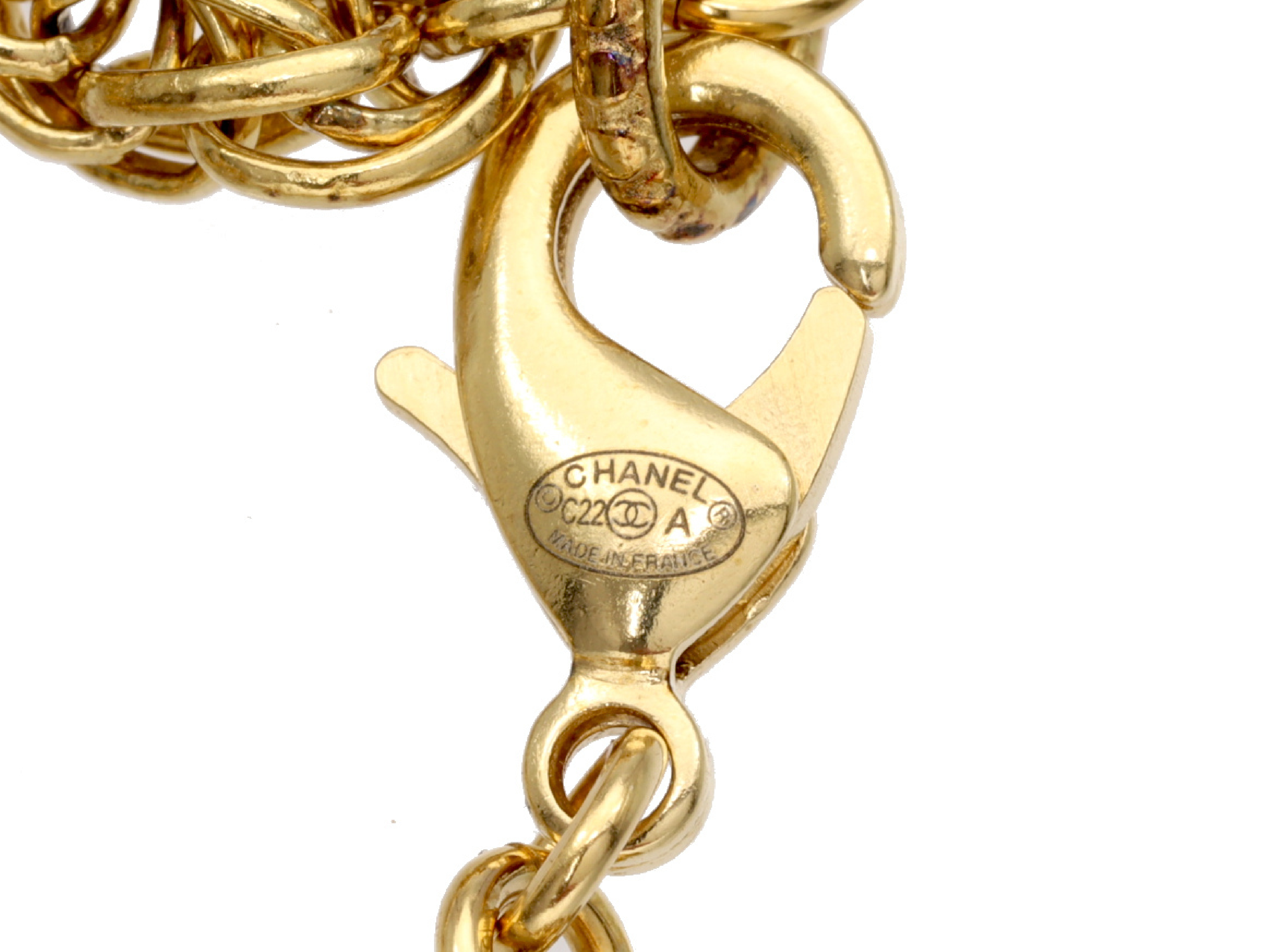 Coco Mark Faux Pearl Rhinestone Long Necklace C22A — view 3
