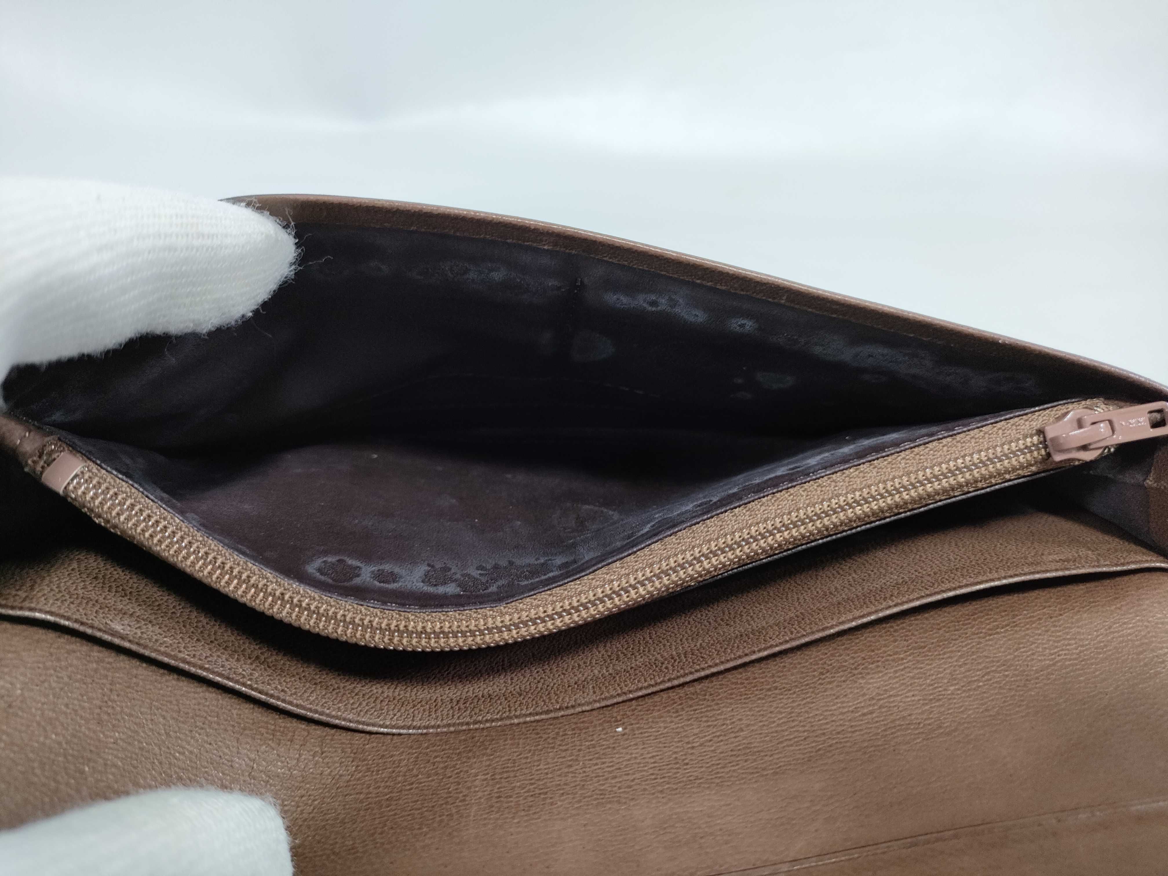 Leather Long Wallet, Brown — view 10