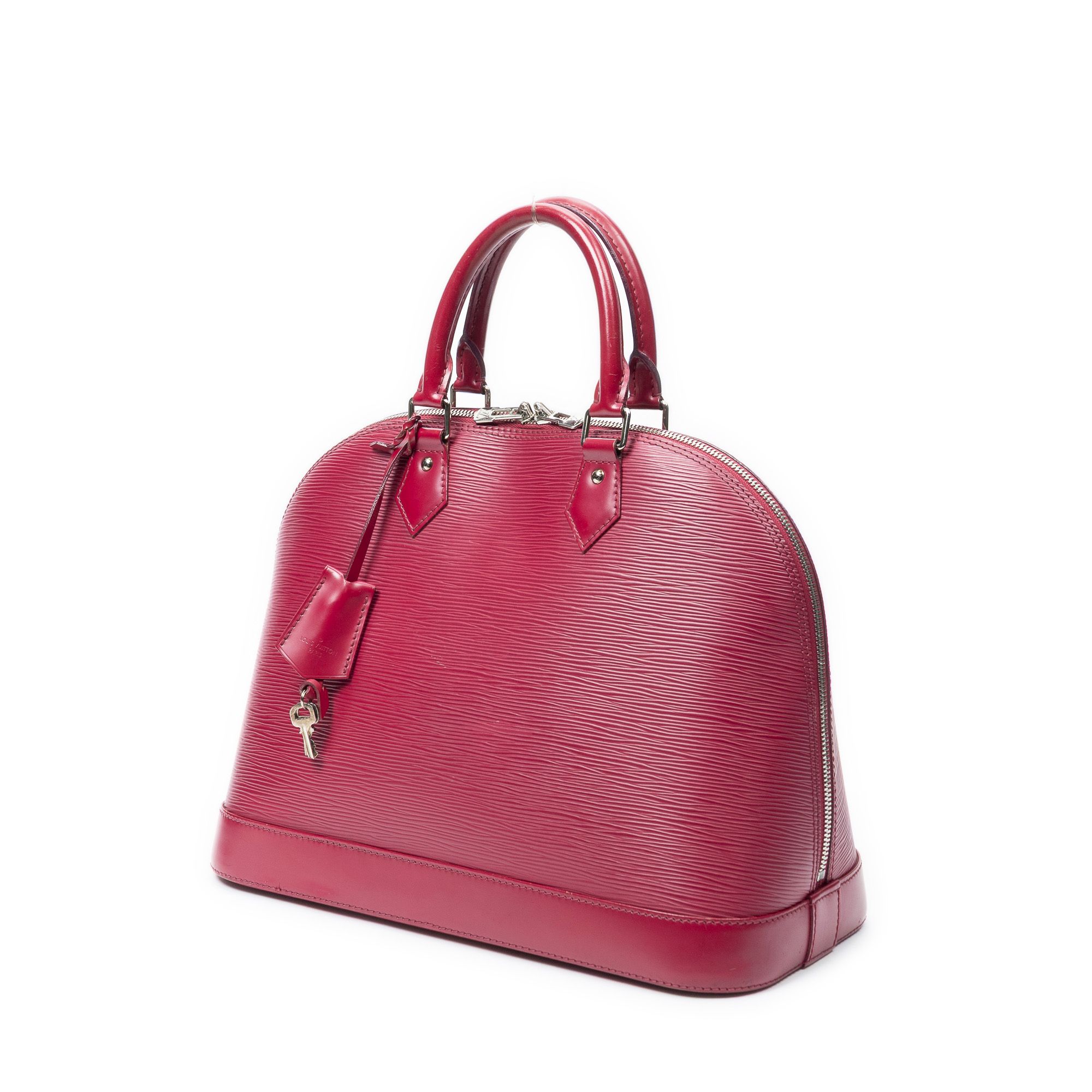 Alma MM Fuchsia Epi Silver Brass — view 2