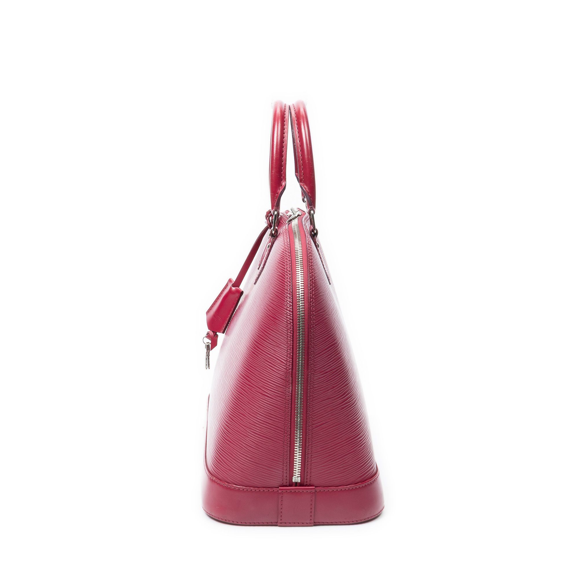 Alma MM Fuchsia Epi Silver Brass — view 3