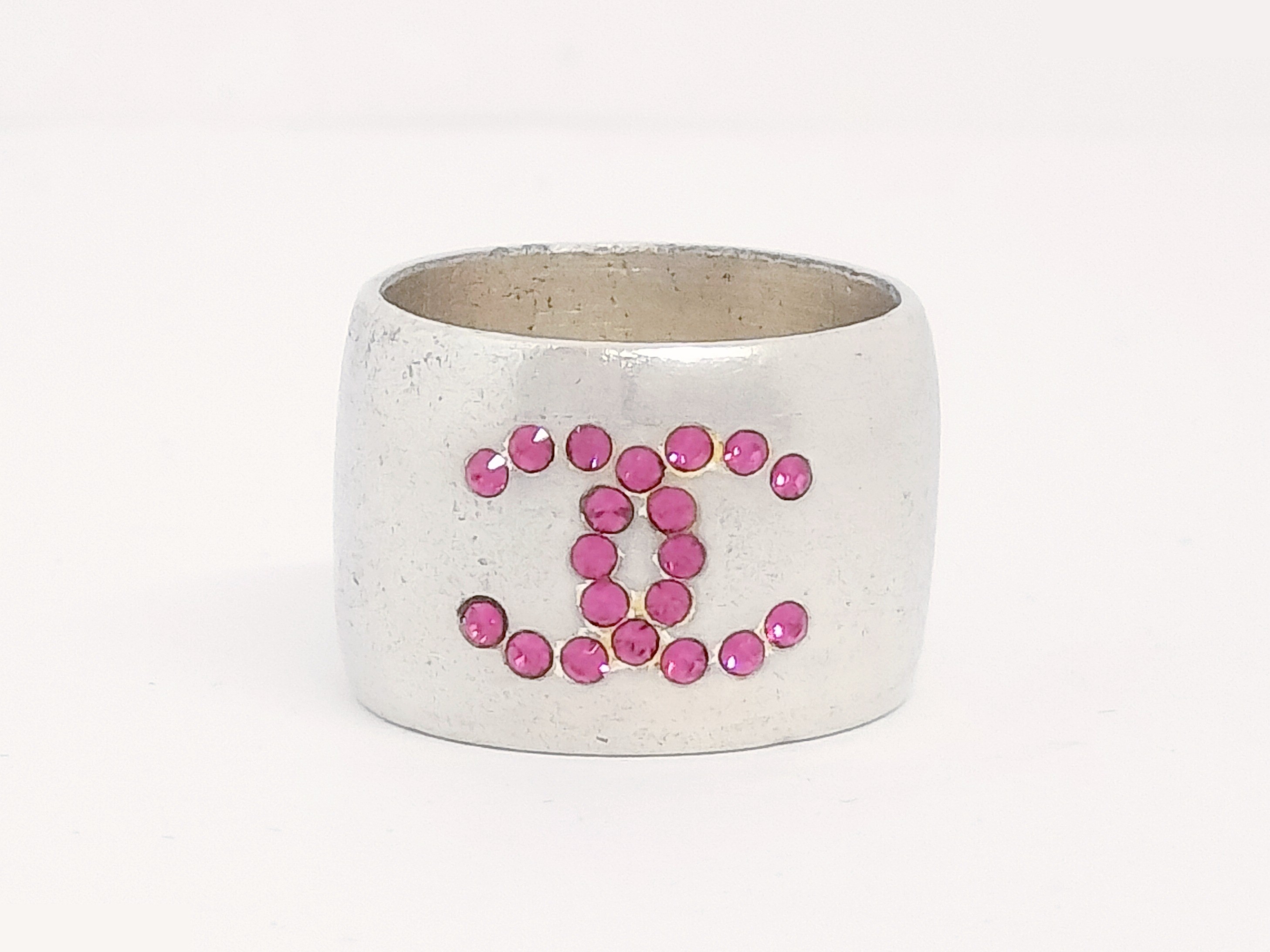 Coco Heart Rhinestone Silver Ring #13