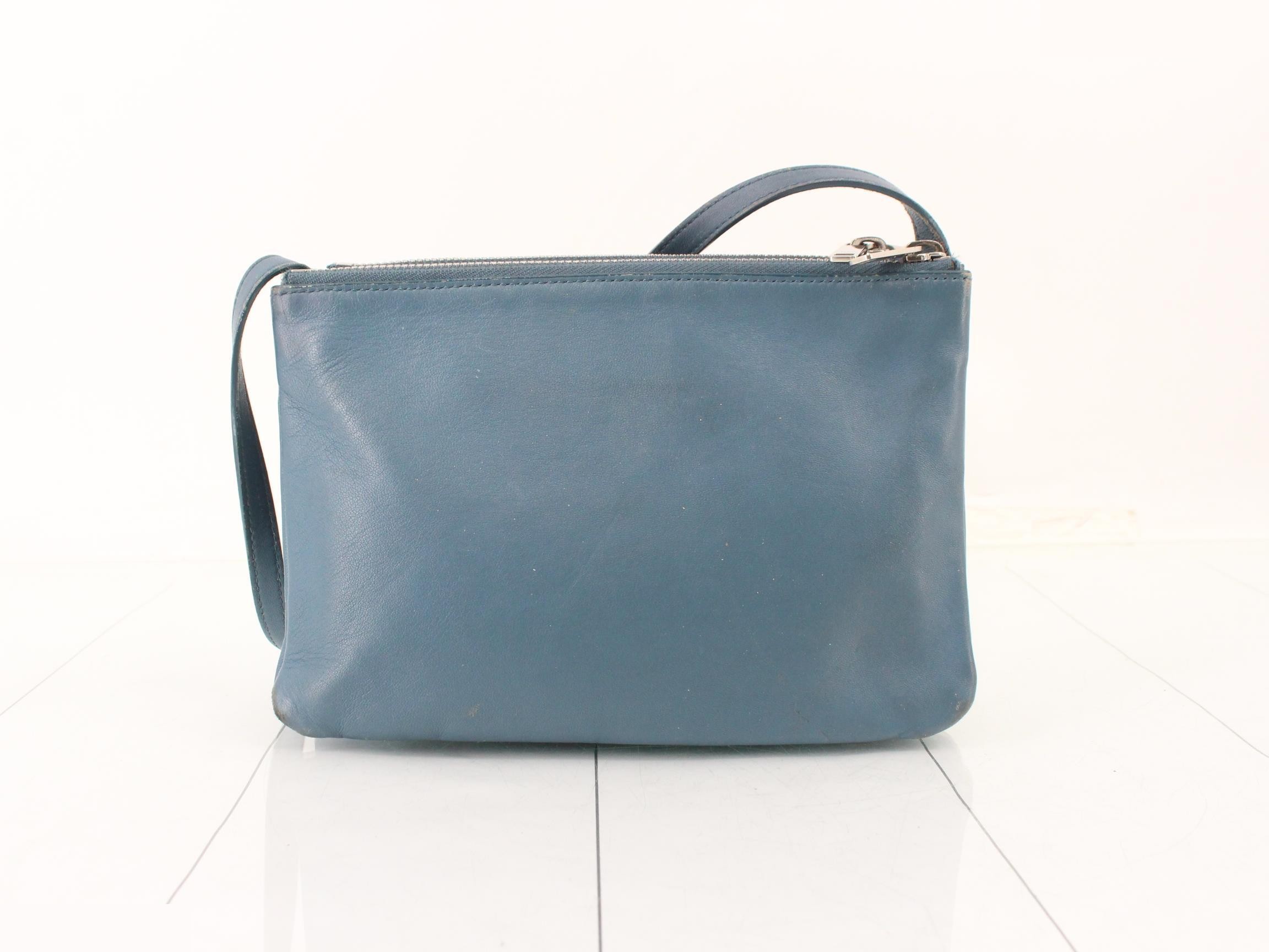 Shoulder bag, blue, trio — view 2