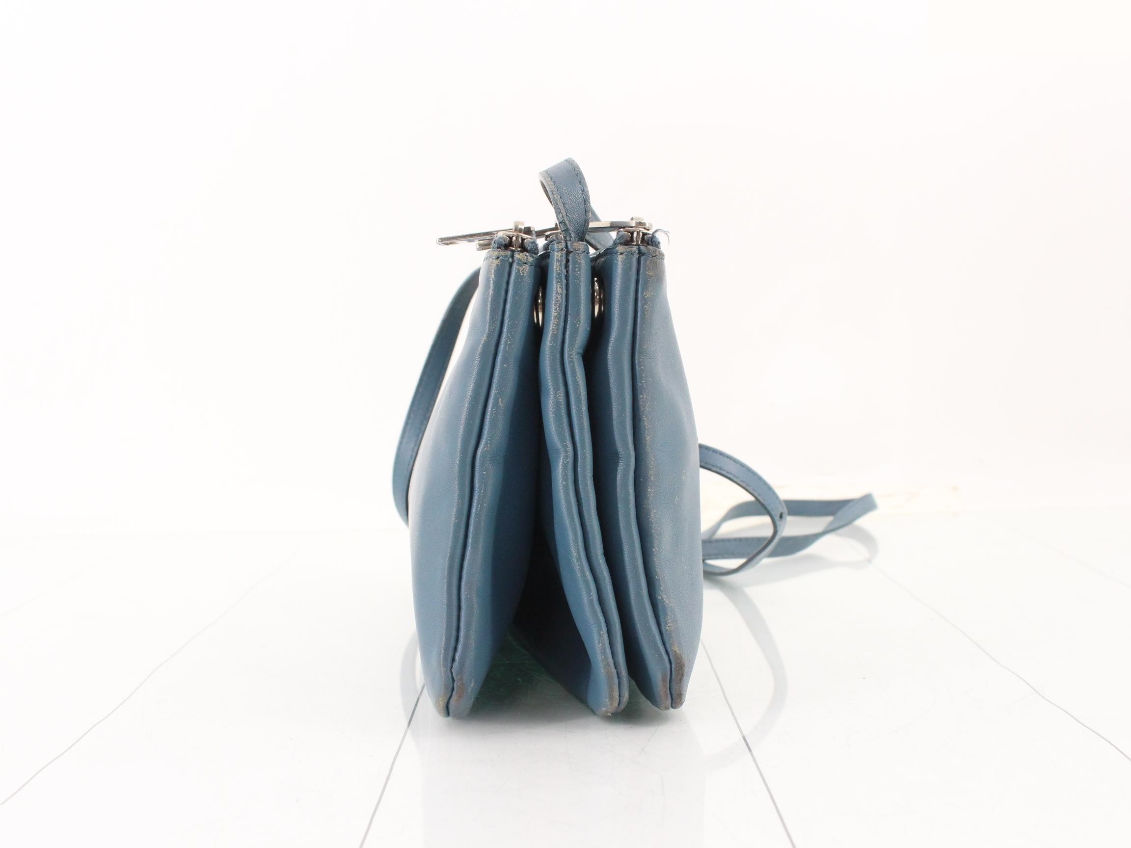 Shoulder bag, blue, trio — view 4