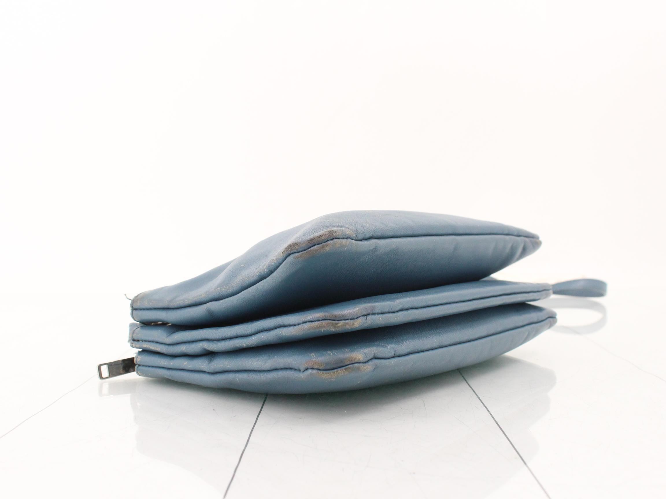 Shoulder bag, blue, trio — view 5