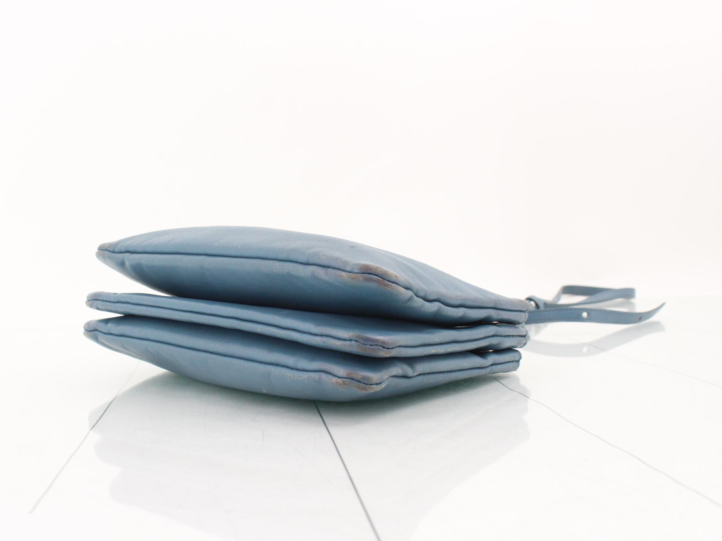 Shoulder bag, blue, trio — view 6