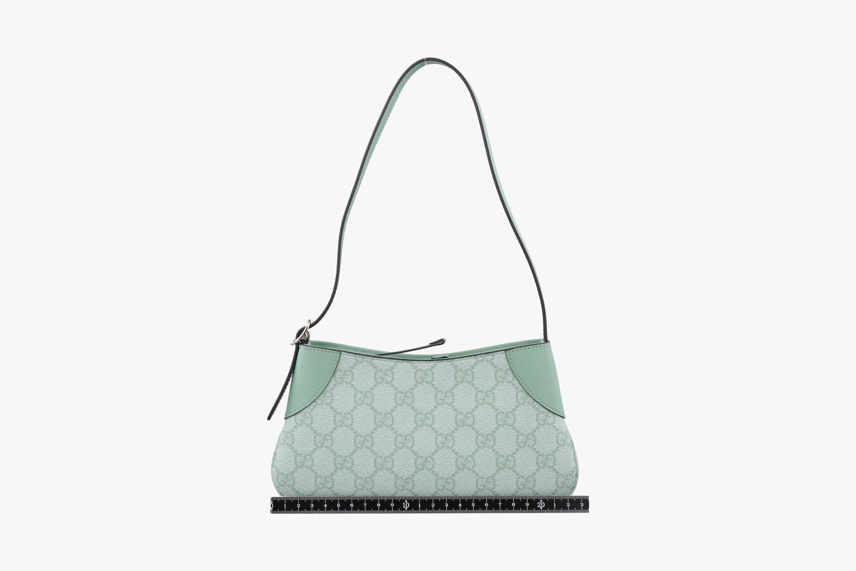 GG Emblem, GG Coated Canvas x Leather, Green — view 2