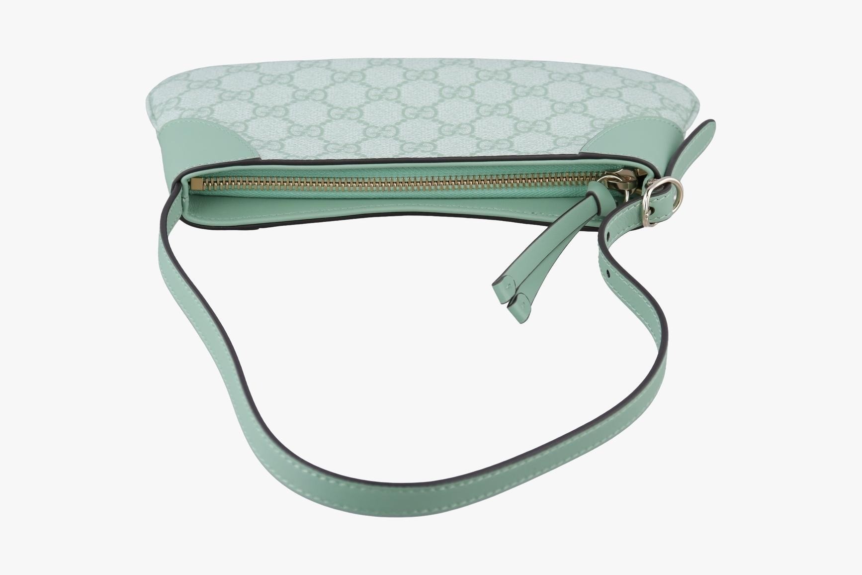 GG Emblem, GG Coated Canvas x Leather, Green — view 5
