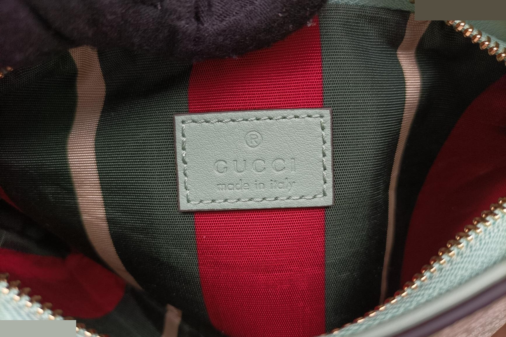 GG Emblem, GG Coated Canvas x Leather, Green — view 7