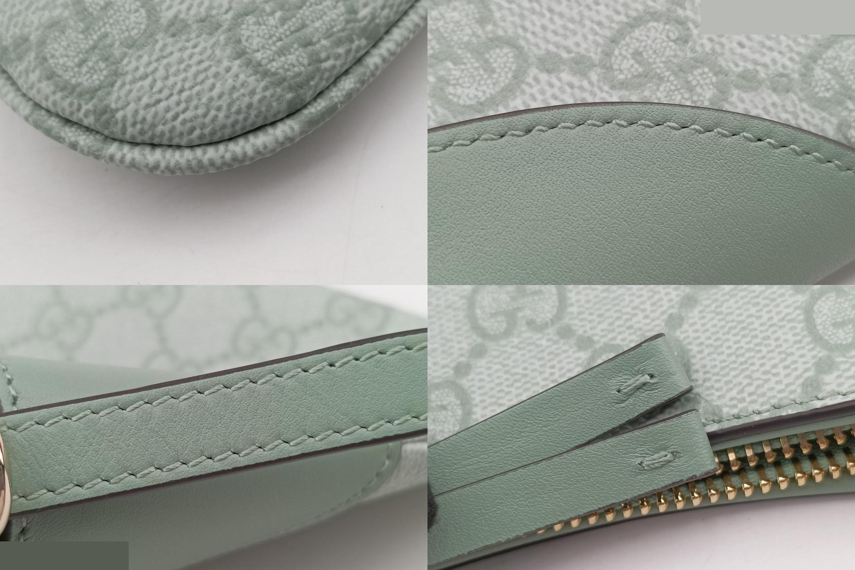 GG Emblem, GG Coated Canvas x Leather, Green — view 9